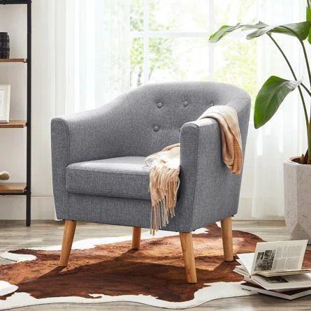 Poltrona 70x60x77CM para Dormitorio Apartamento Oficina Gris-5