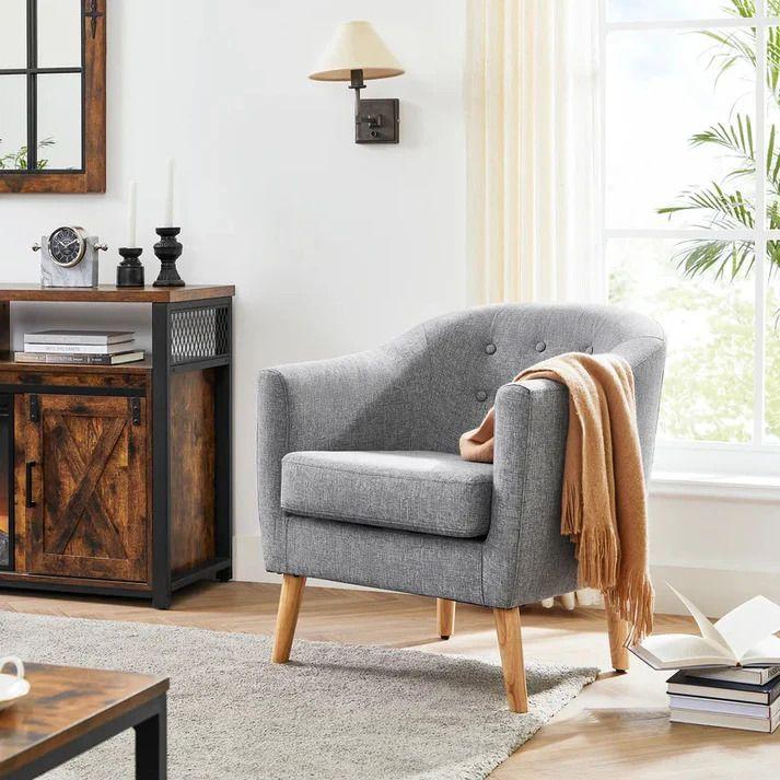 Poltrona 70x60x77CM para Dormitorio Apartamento Oficina Gris-6