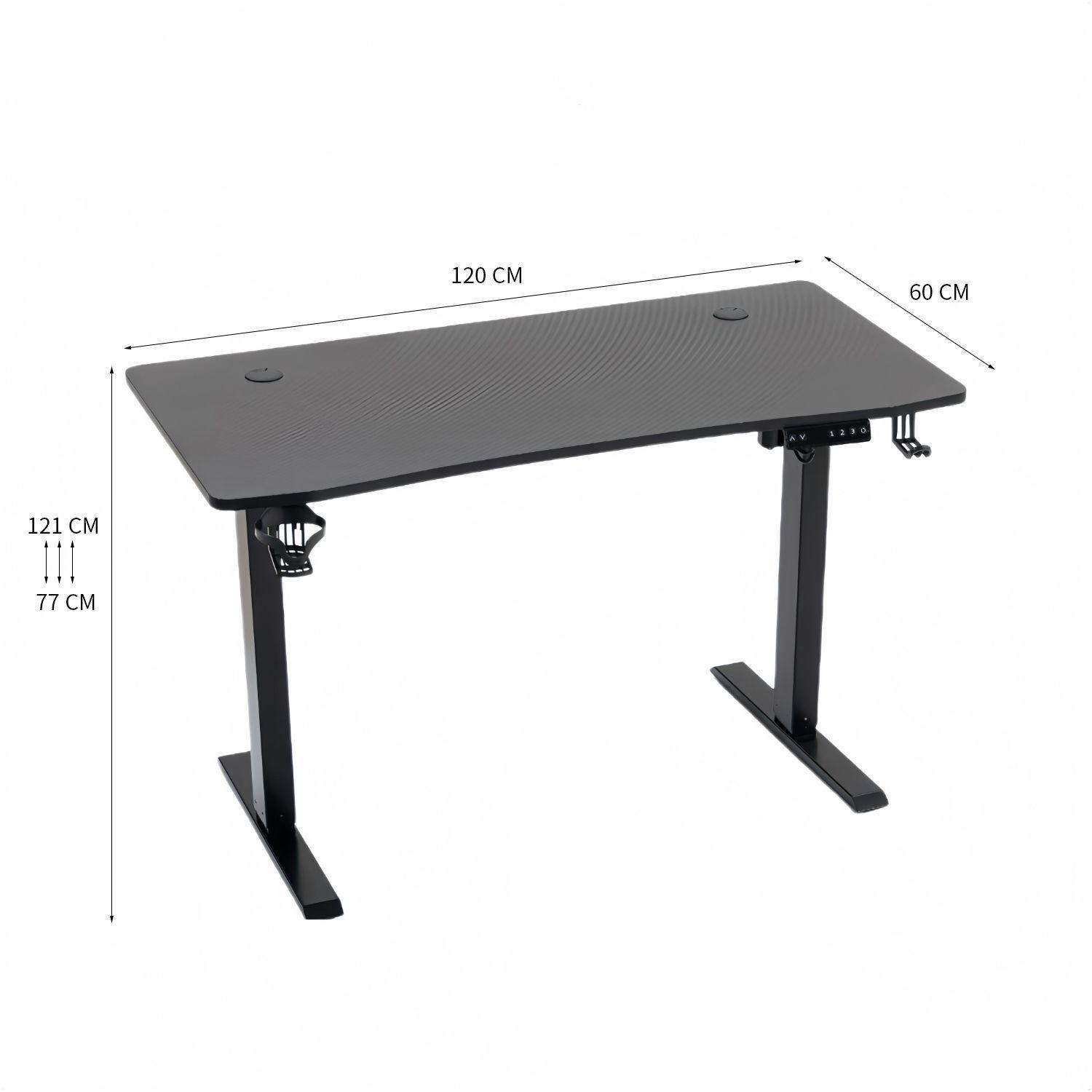 Escritorio Electrico de Altura Regulable 120x60 cm Negro-4