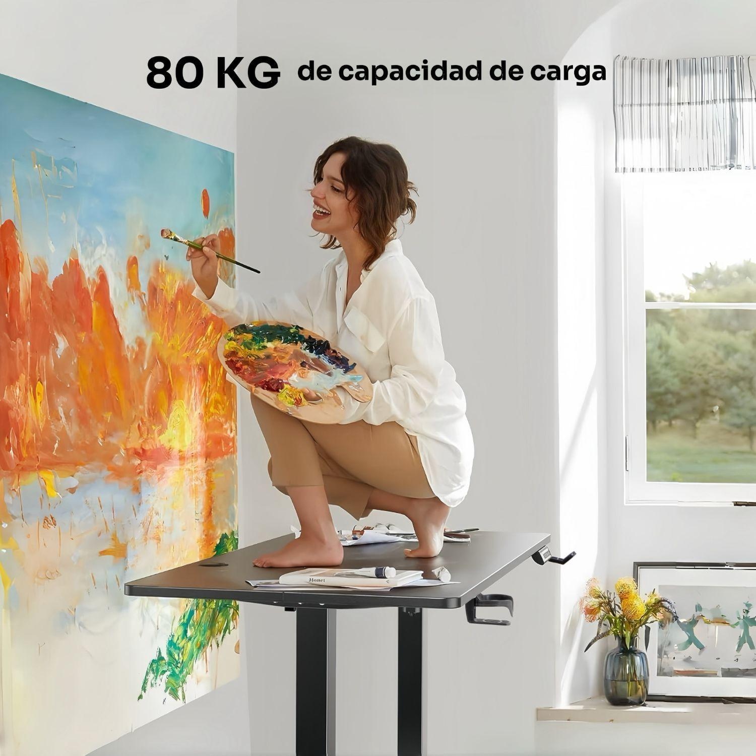 Escritorio Electrico de Altura Regulable 120x60 cm Negro-5