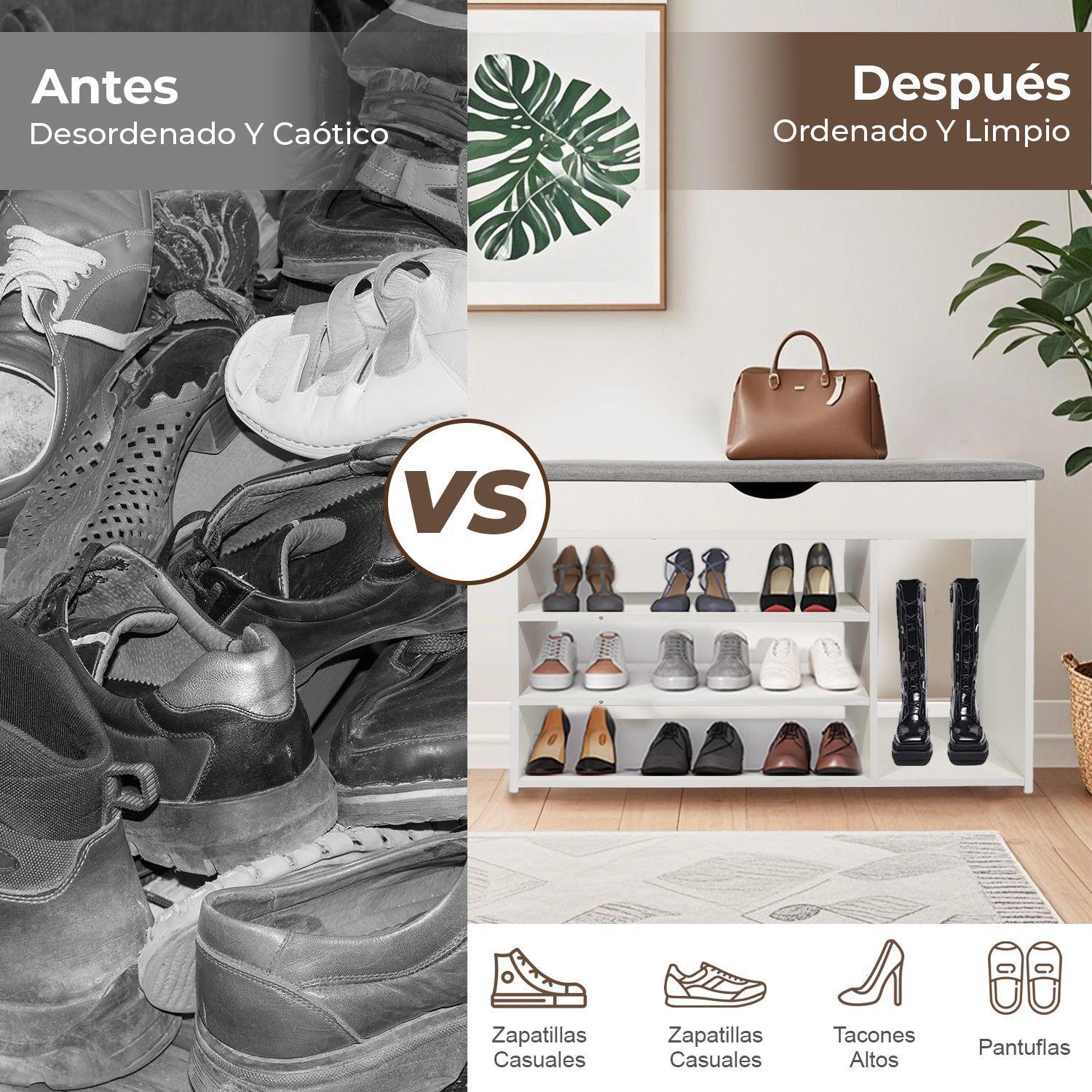 Zapatero Organizador Con Asiento 3 Niveles-4