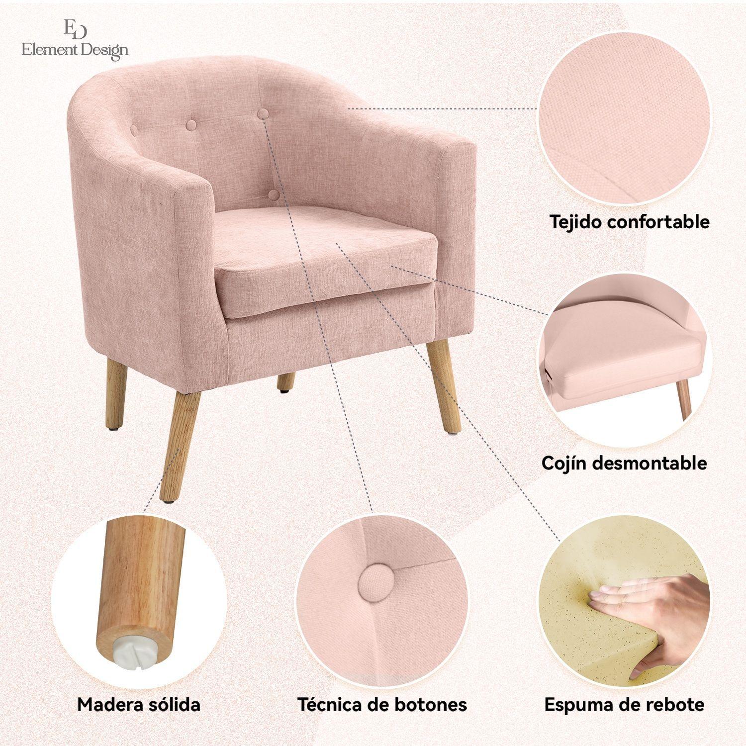Poltrona 70x60x77CM para Dormitorio Apartamento Oficina-3