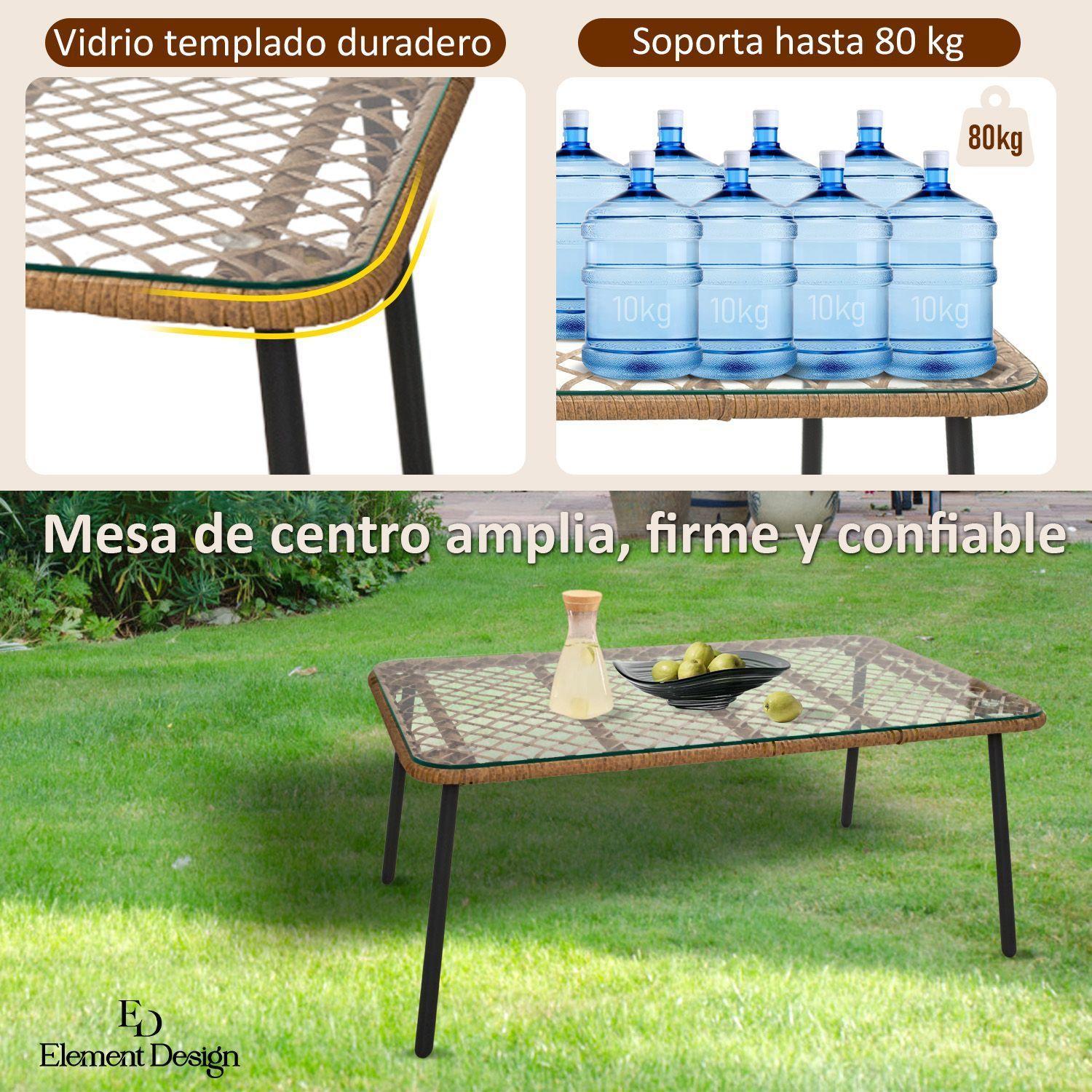 Juego de Living de Terraza 4 Personas de Ratan sintetico-4