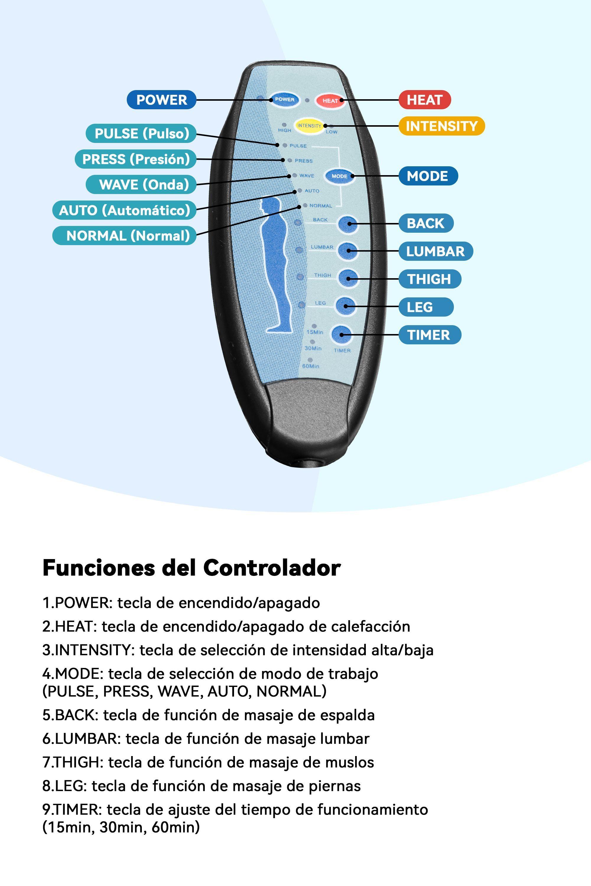 Berger Reclinable con Masajes Y Calefaccion Tela Cafe-7