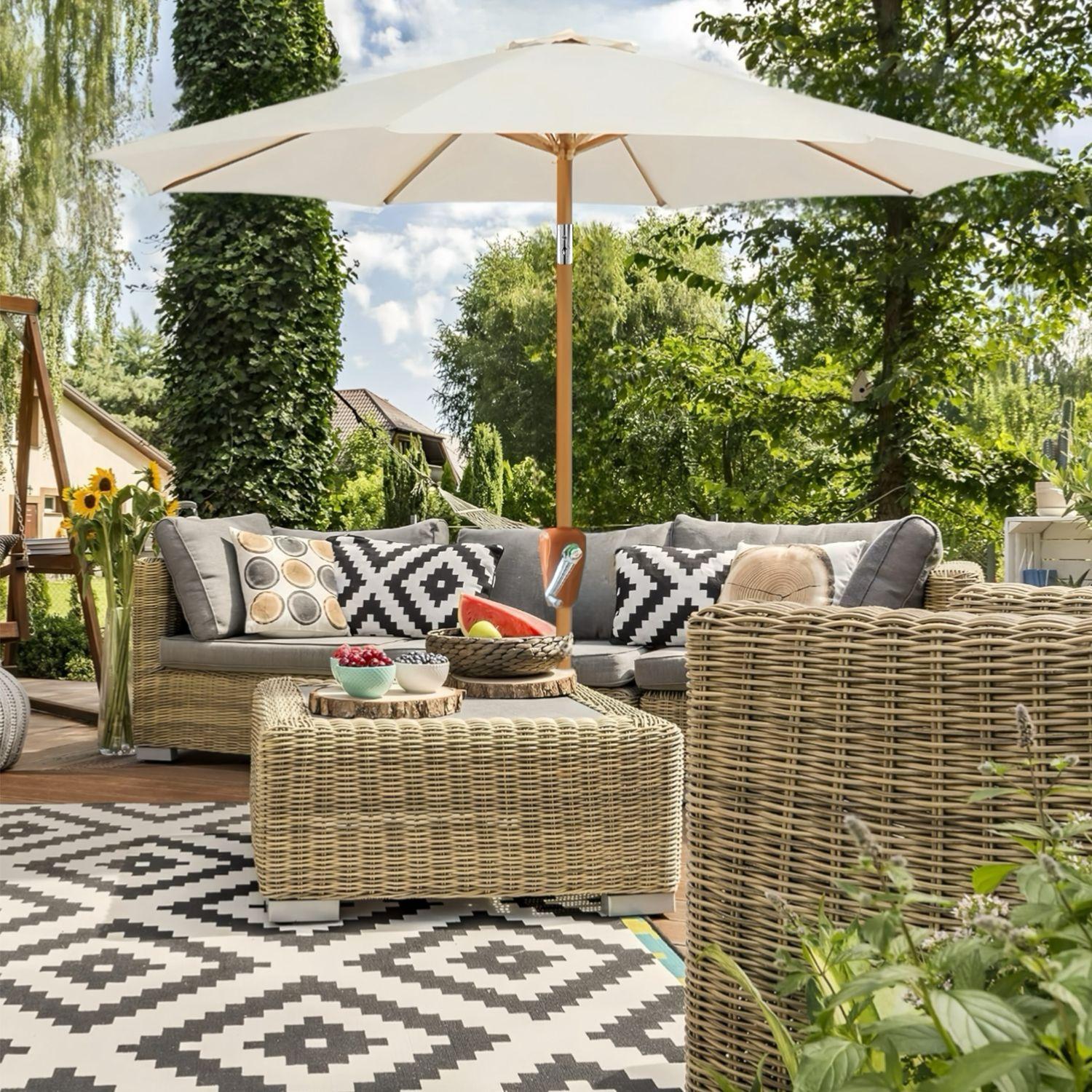 Quitasol con Manivela para Elevaci n UV Impermeable 260cm-2