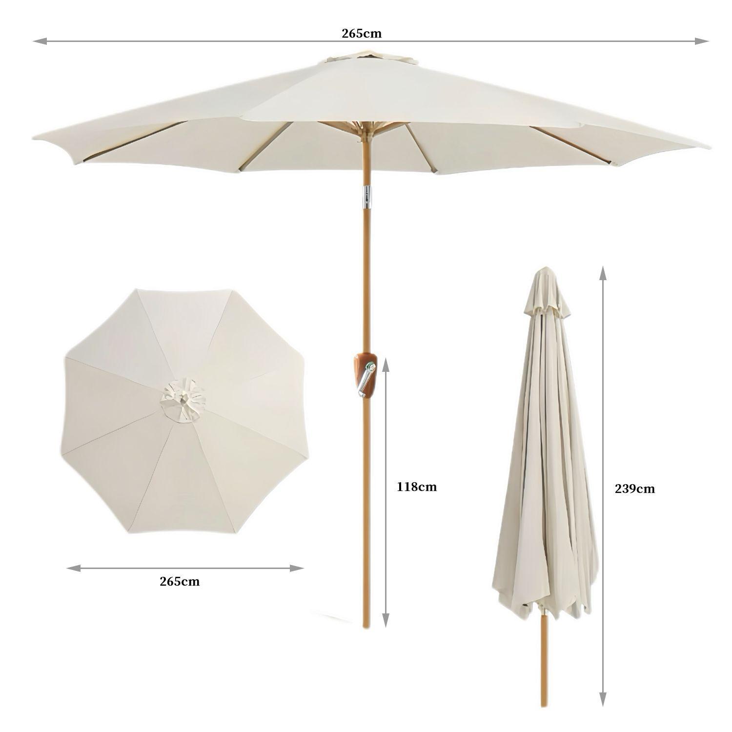 Quitasol con Manivela para Elevaci n UV Impermeable 260cm-5