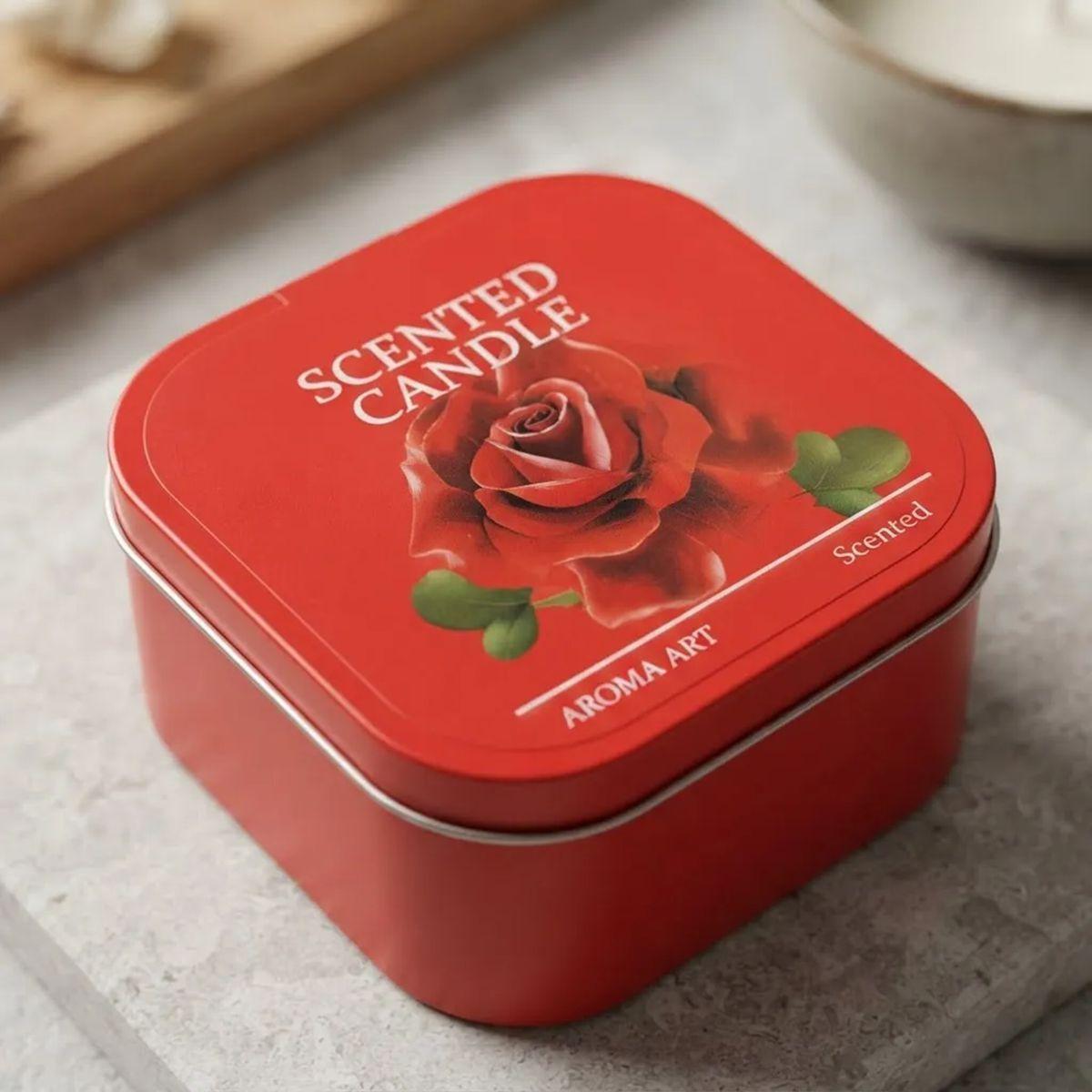 12 latas cuadradas de metal 6 fragancias diferentes de velas romanticas-1