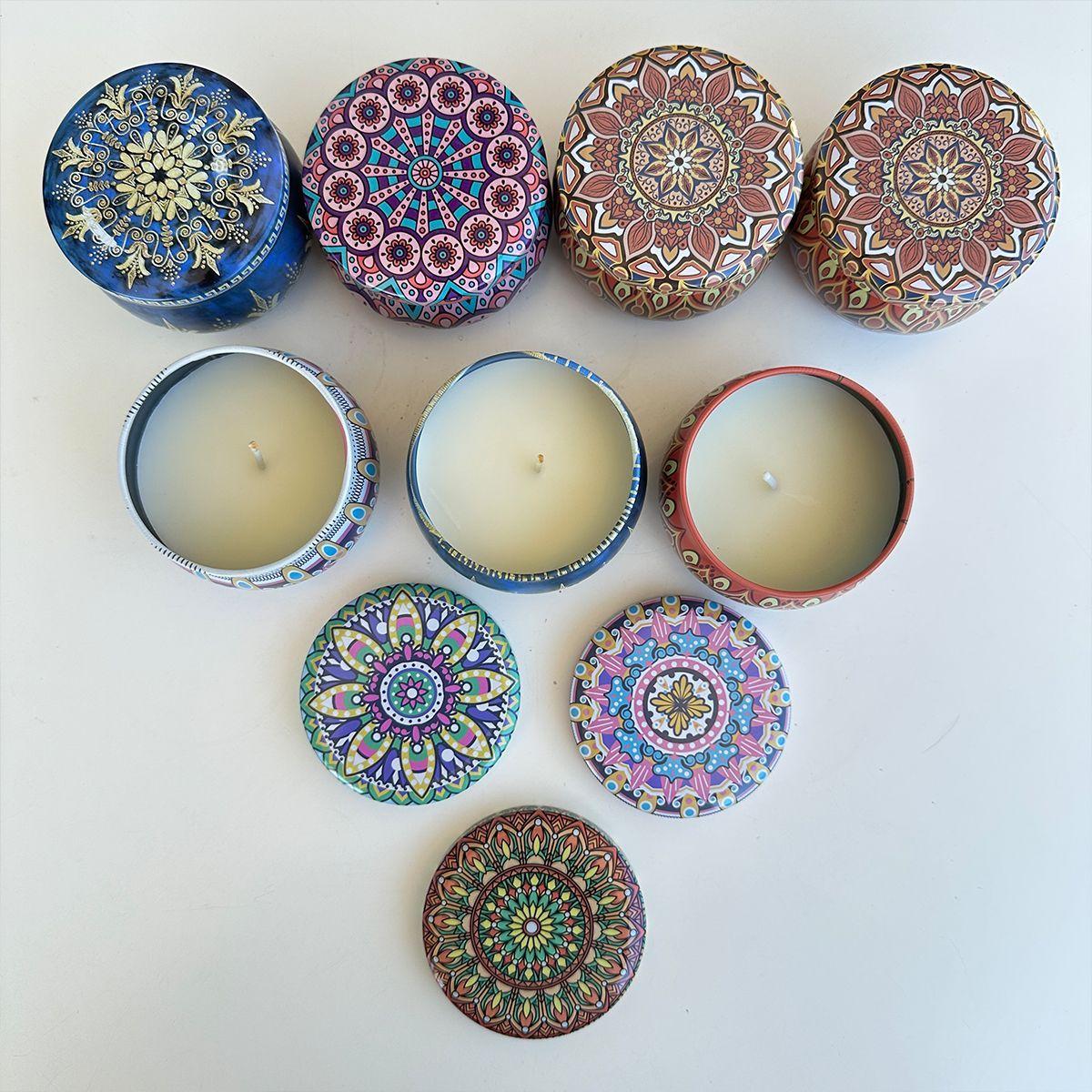 12 pcs 7x7x4 5 cm latas Caja de regalo para velas aromaticas exoticas-0
