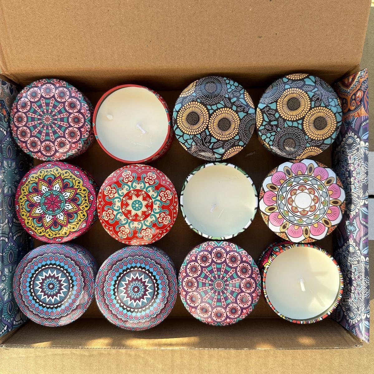 12 pcs 7x7x4 5 cm latas Caja de regalo para velas aromaticas exoticas-4