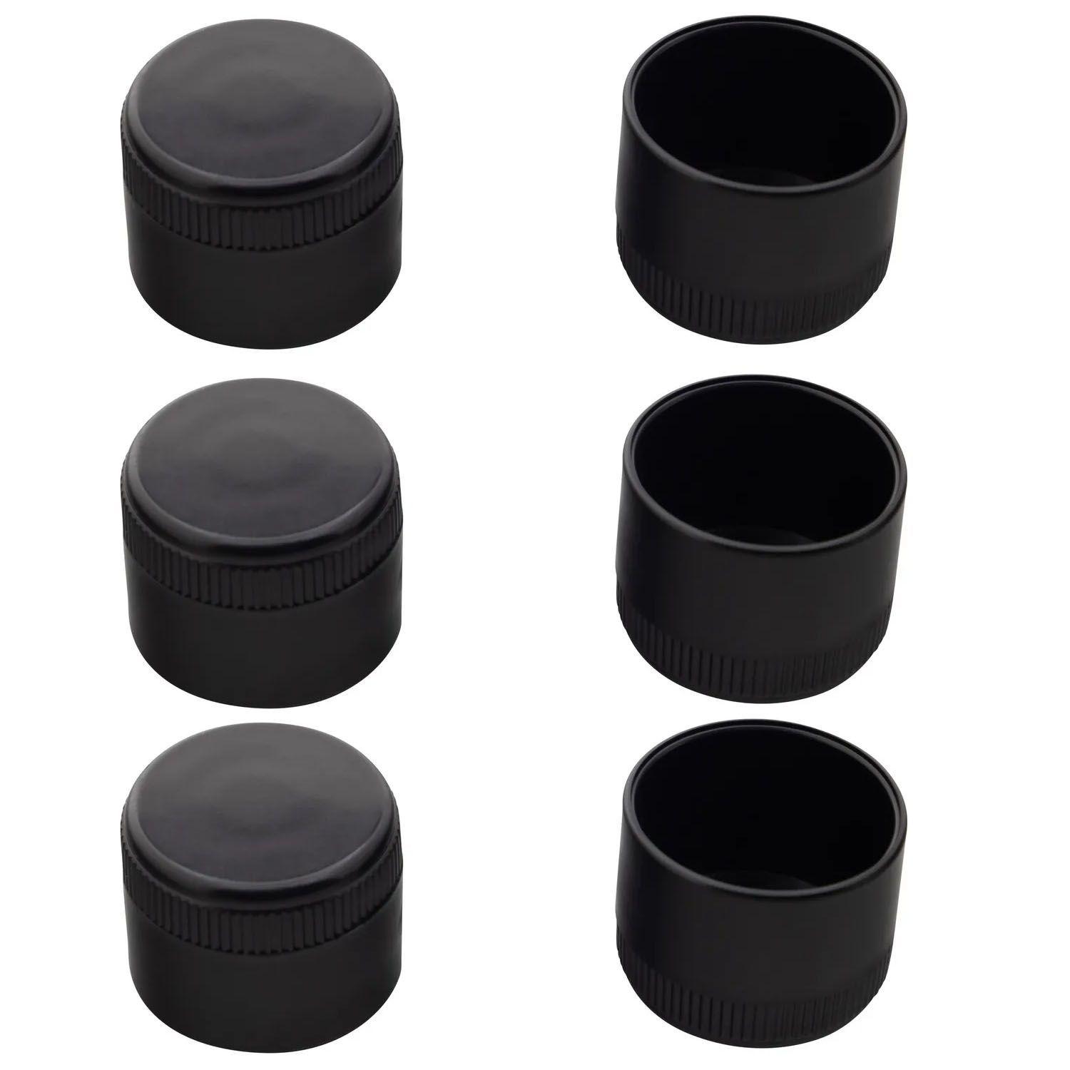 Regatón Plástico Redondo 7/8" Exterior - Negro - 100 Unidades-0