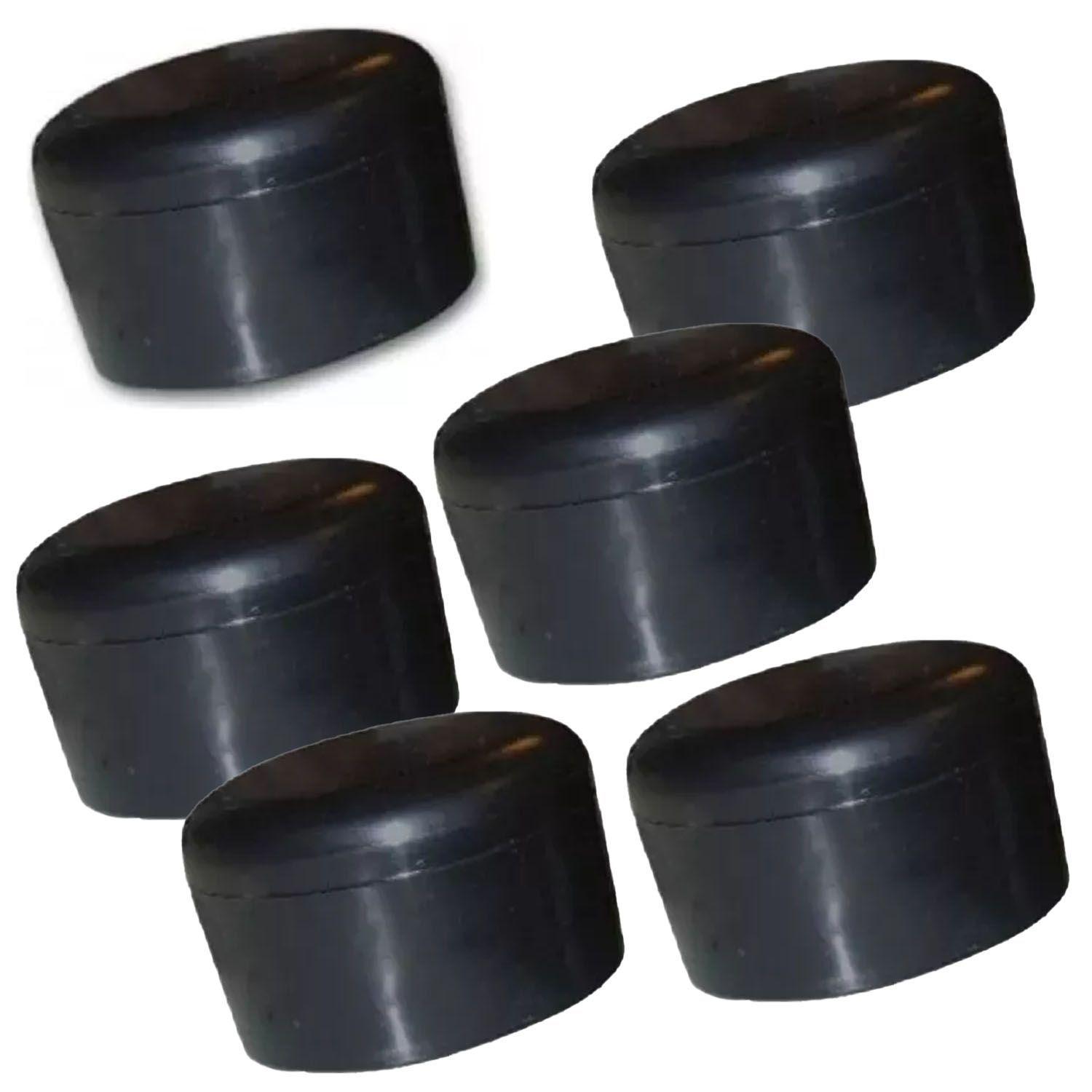 Regatón Plástico Redondo 7/8" Exterior - Negro - 100 Unidades-1