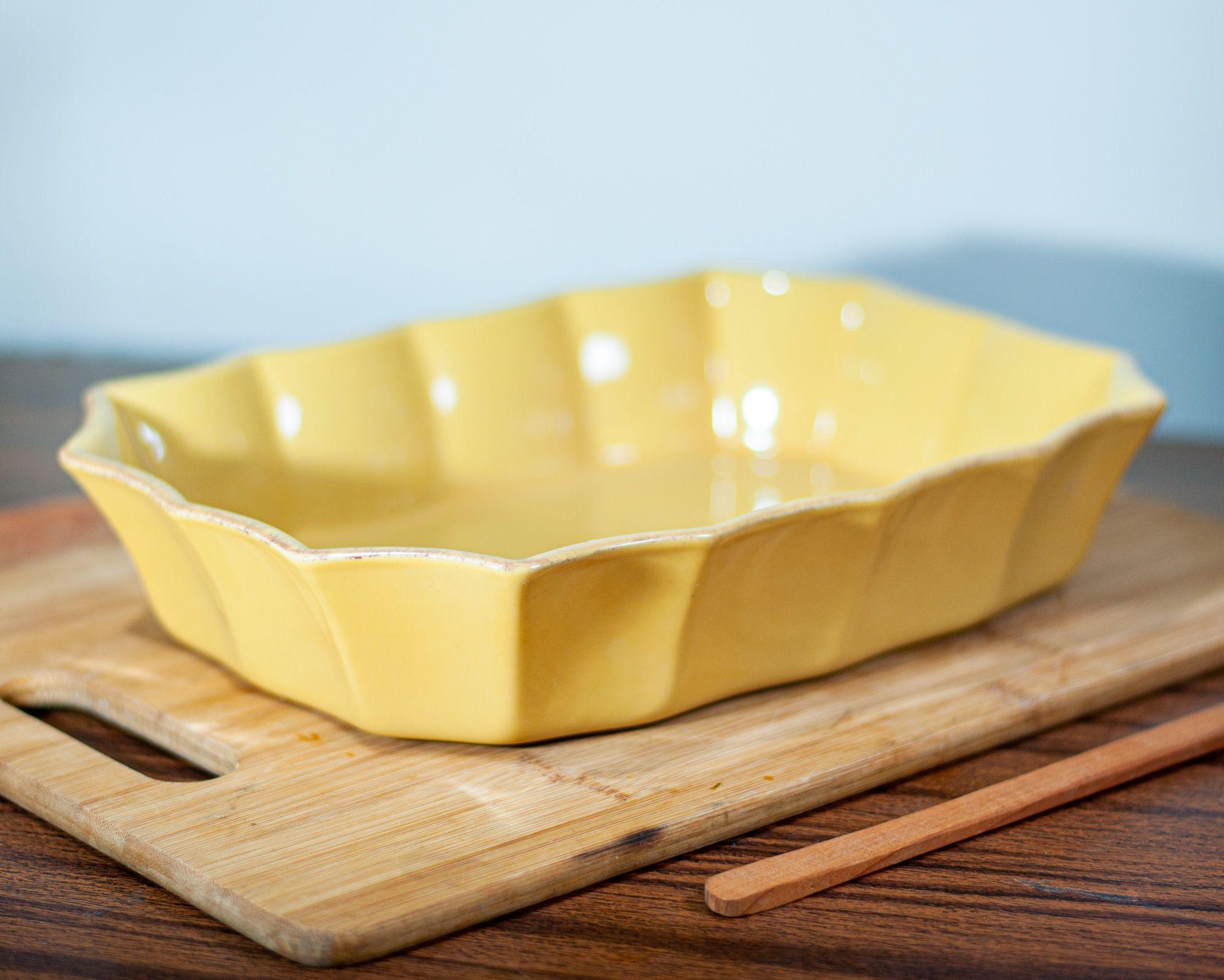 Fuente de Ceramica p/horno tipo Gres P350 - Mostaza-2