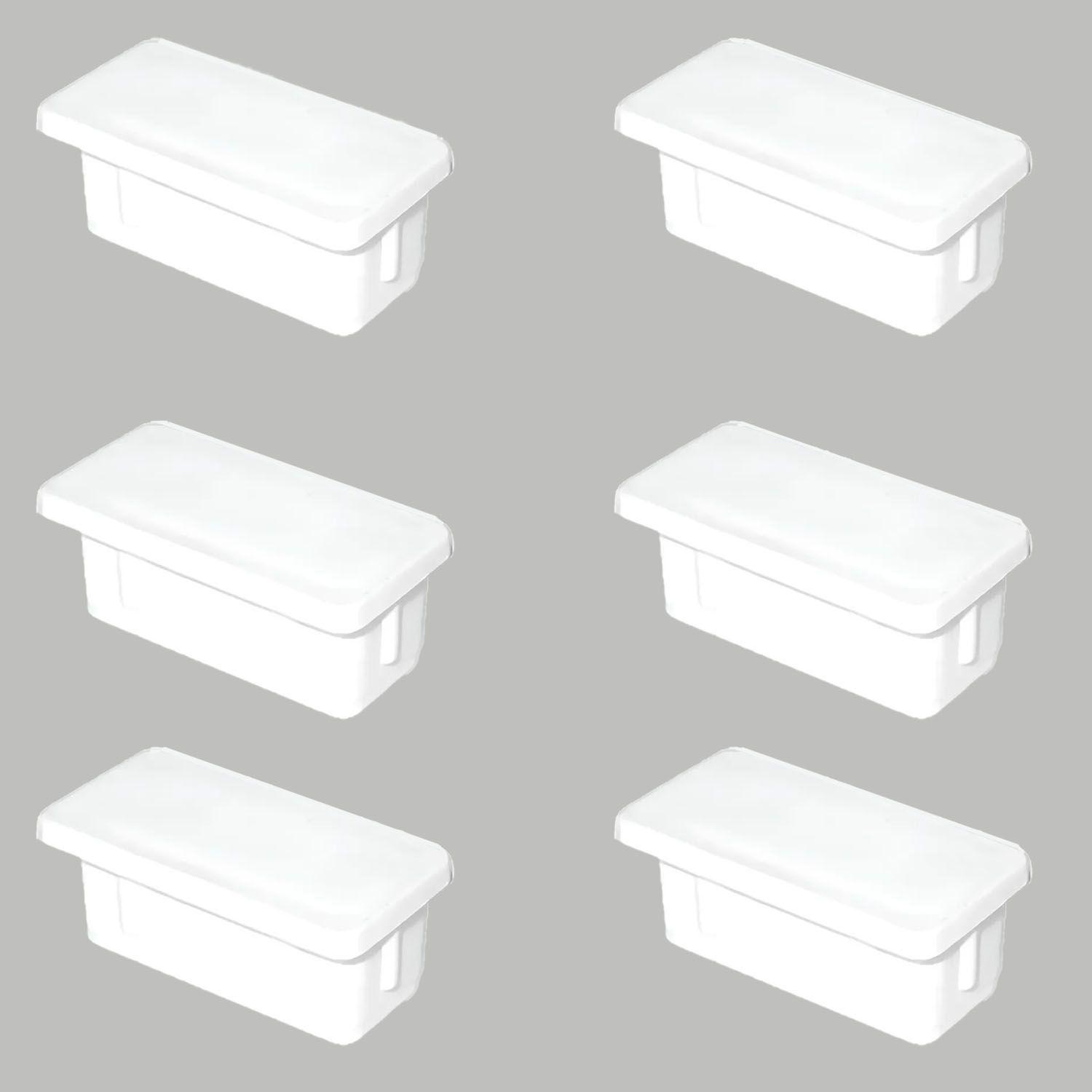 Regaton Plástico Rectangular Blanco 20x40 mm - 100 unidades-2