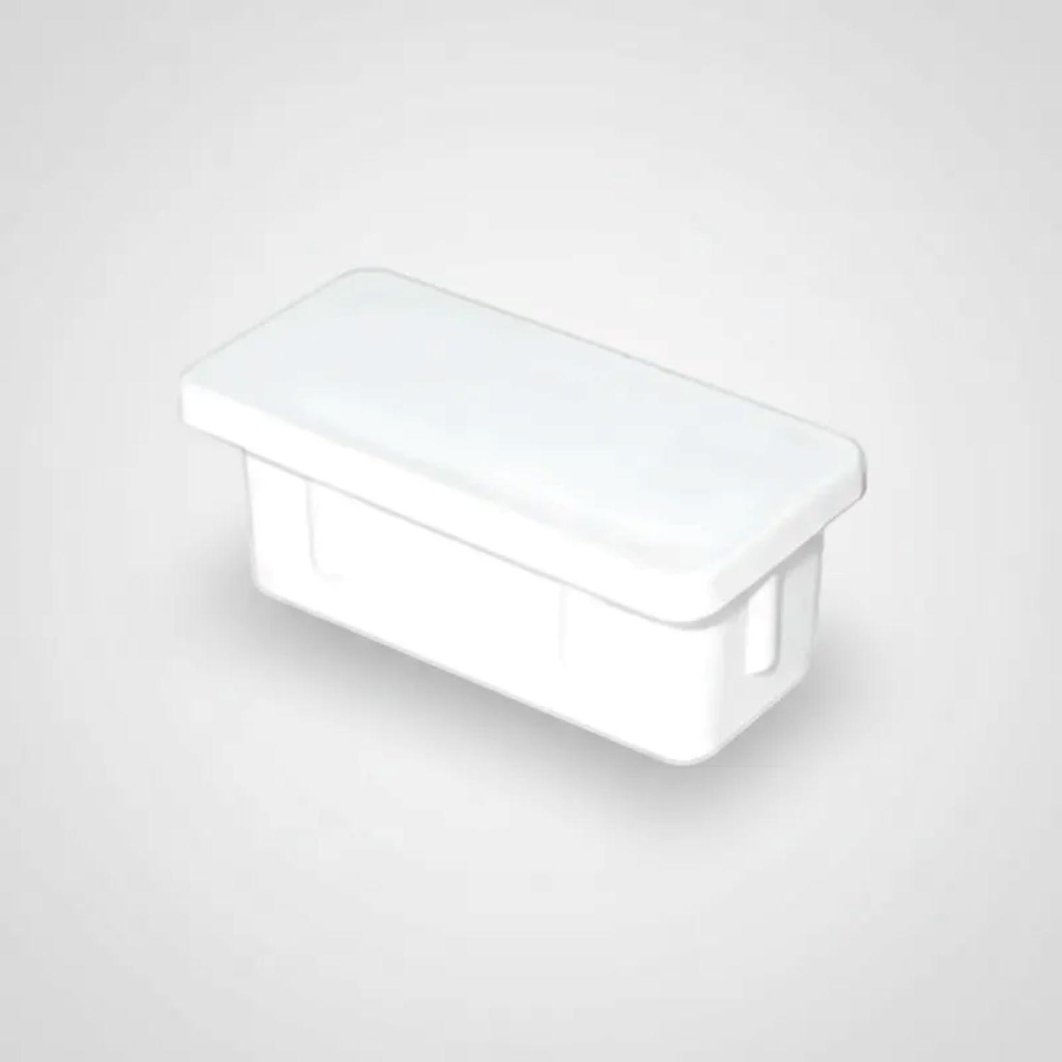 Regaton Plástico Rectangular Blanco 20x40 mm - 100 unidades-3