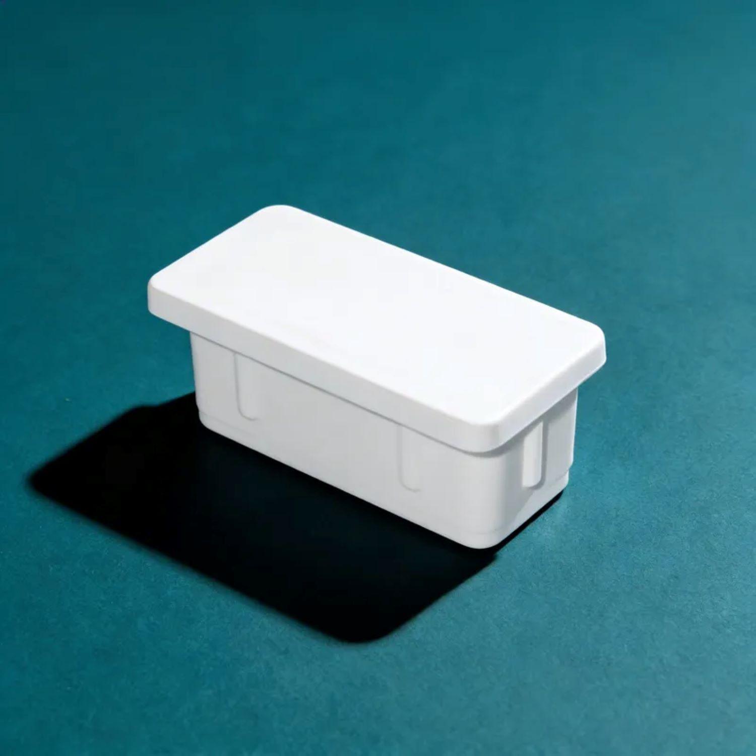 Regaton Plástico Rectangular Blanco 20x40 mm - 100 unidades-4