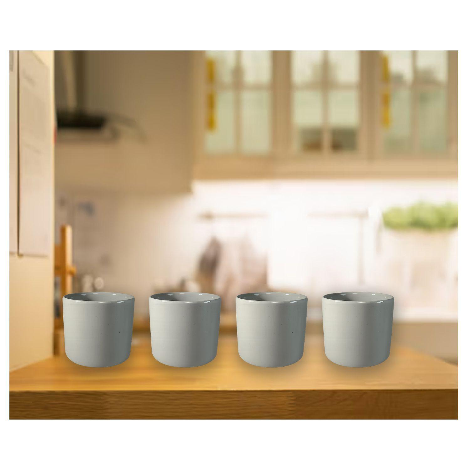 Pack 4 Vasos de Cerámica tipo Gres-R-0009-GR-3