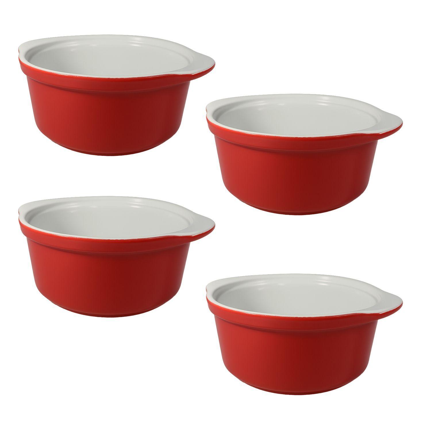 Pack 4 Fuentes de Cerámica p/horno tipo Gres-R-0006-BL-RJ-3