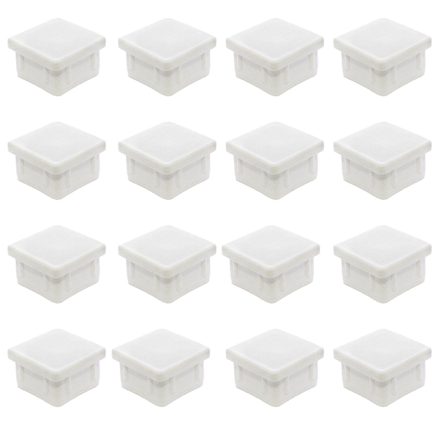 Regatón Plástico Cuadrado 30x30 mm Blanco - 100 unidades-2