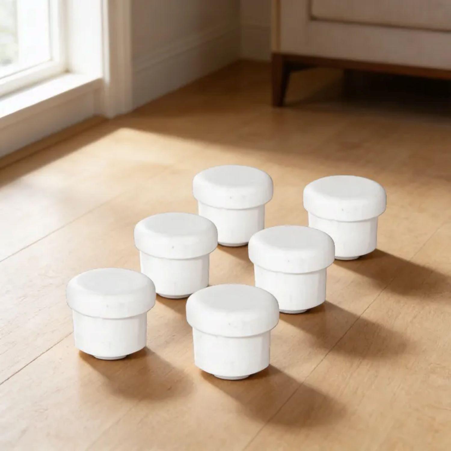 Regatón Plástico Redondo 7/8" Interior - Blanco - 100 unidades-3