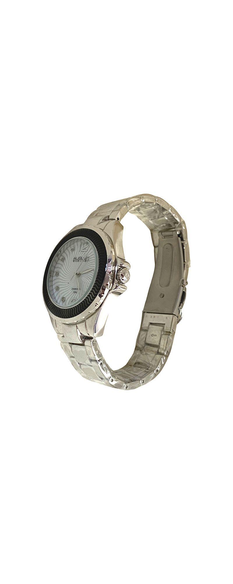 Reloj Análogo August Steiner Mov Suizo Plateado-1