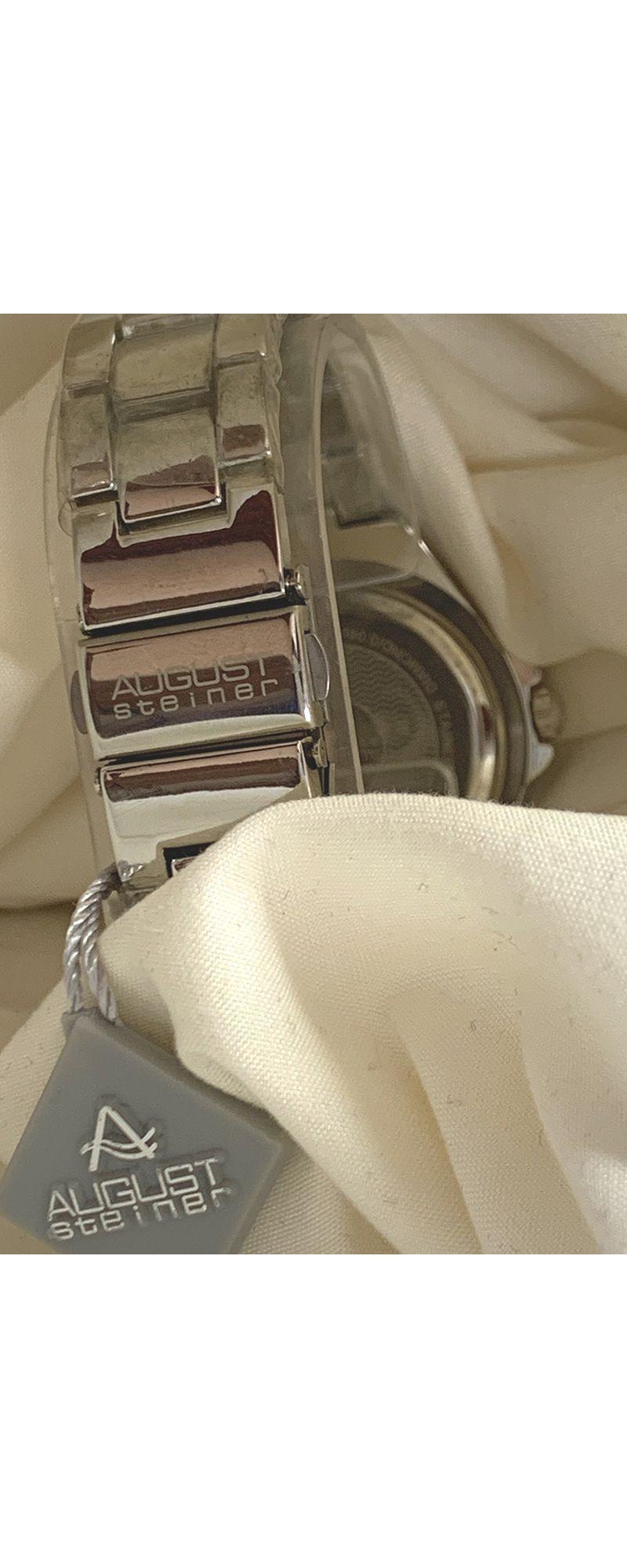 Reloj Análogo August Steiner Mov Suizo Plateado-2