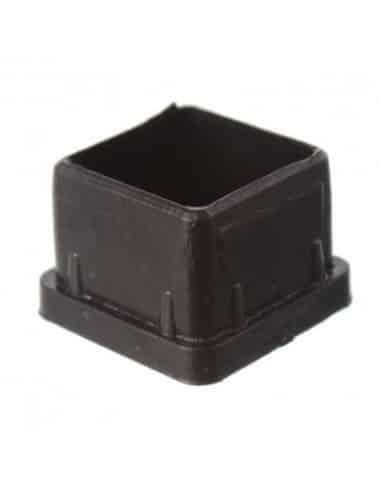 Regatón Plástico Cuadrado - 25x25mm - Negro - 100 unidades-2