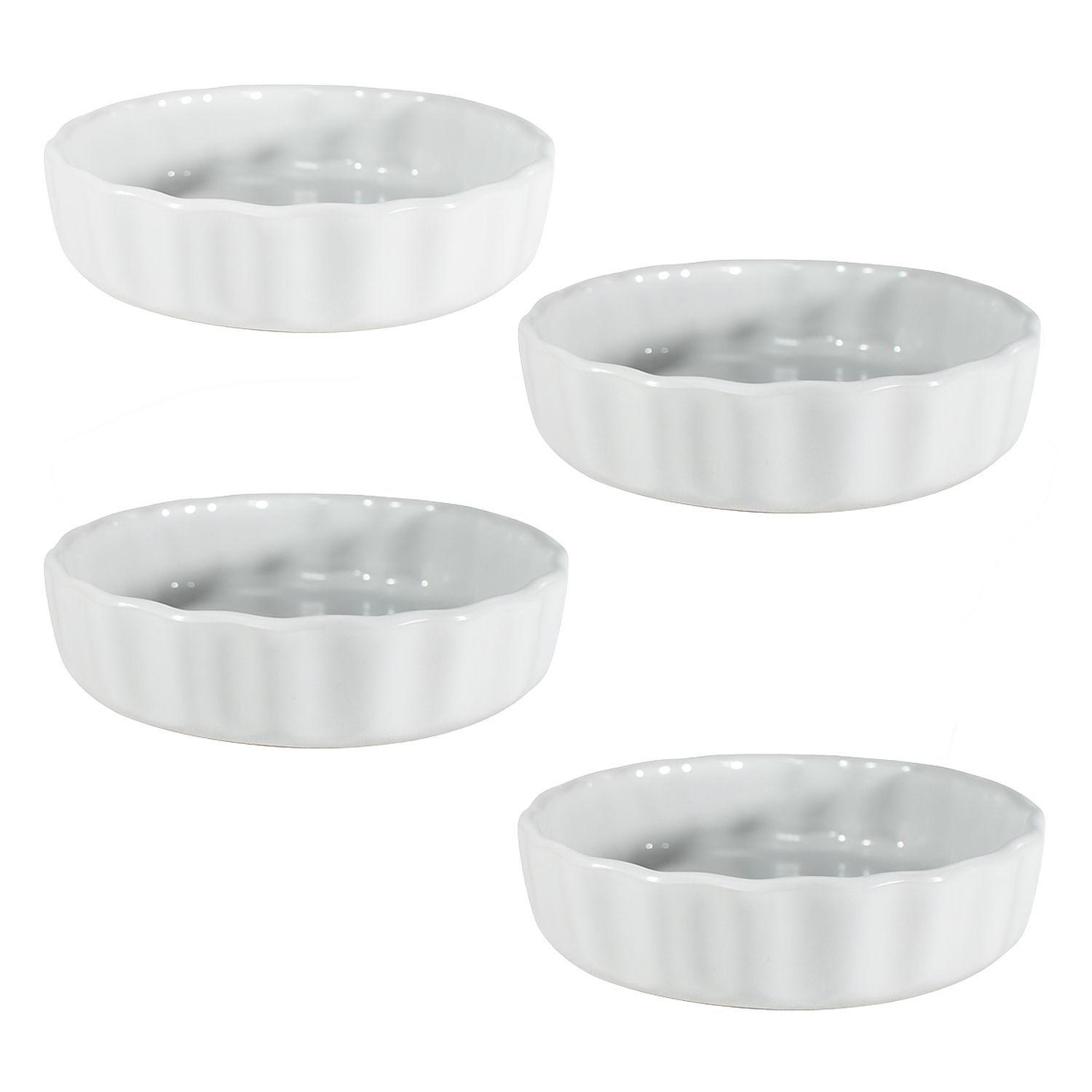 Pack 4 Fuentes de Cerámica p/horno tipo Gres-P-1130-BL-4