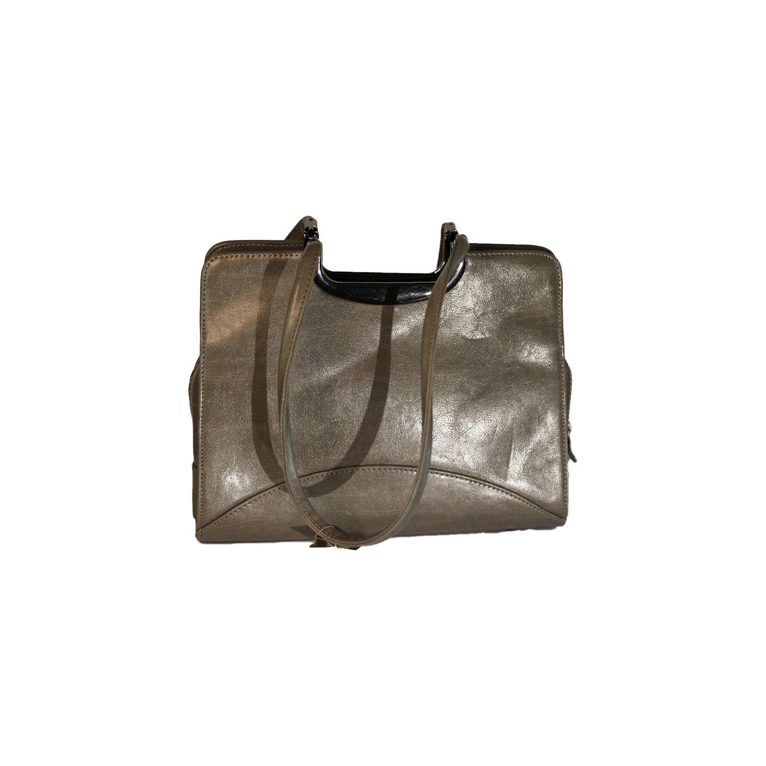 Cartera  Gris   100% cuero-  Mod:   BSM-MGS-206-2
