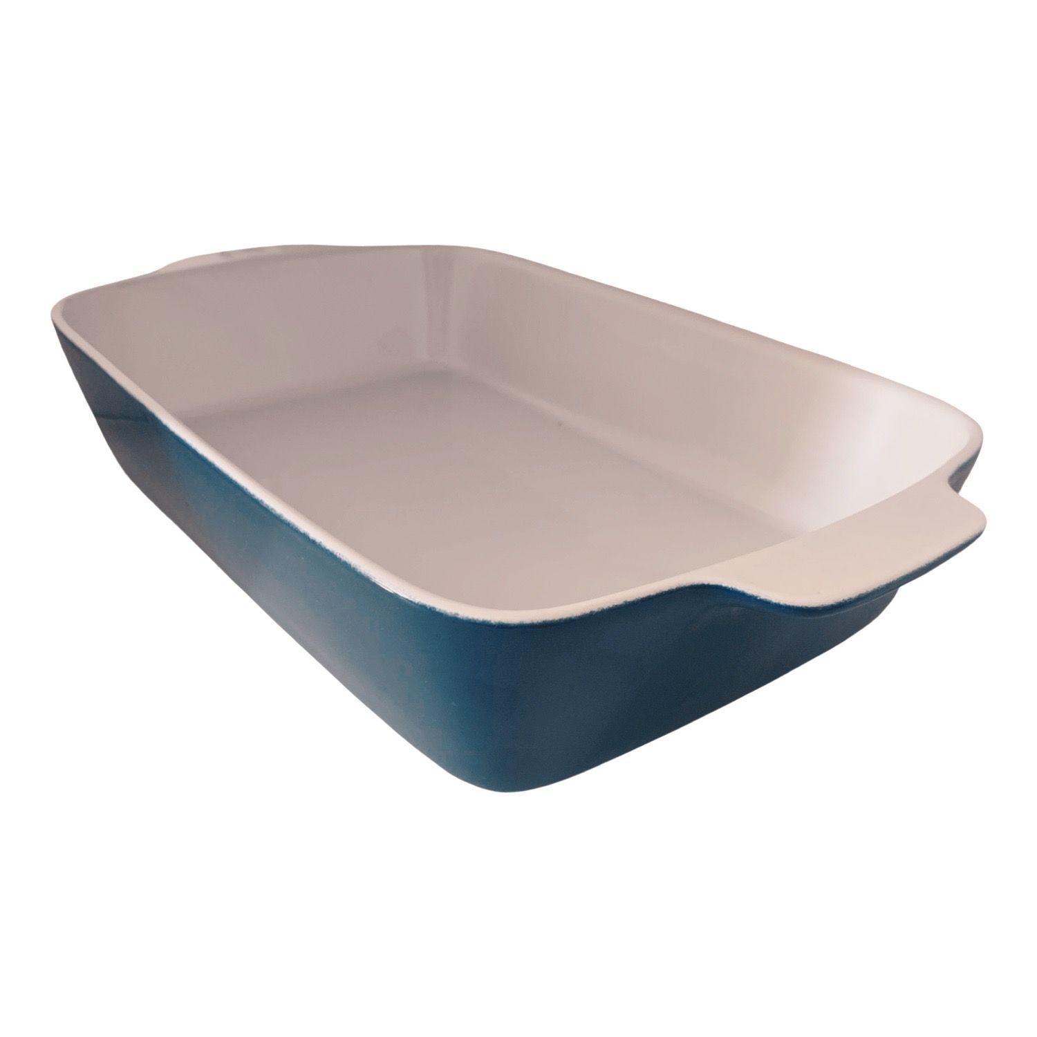 Fuente de Cerámica p/horno tipo Gres-P-1391-BL-AZ-2