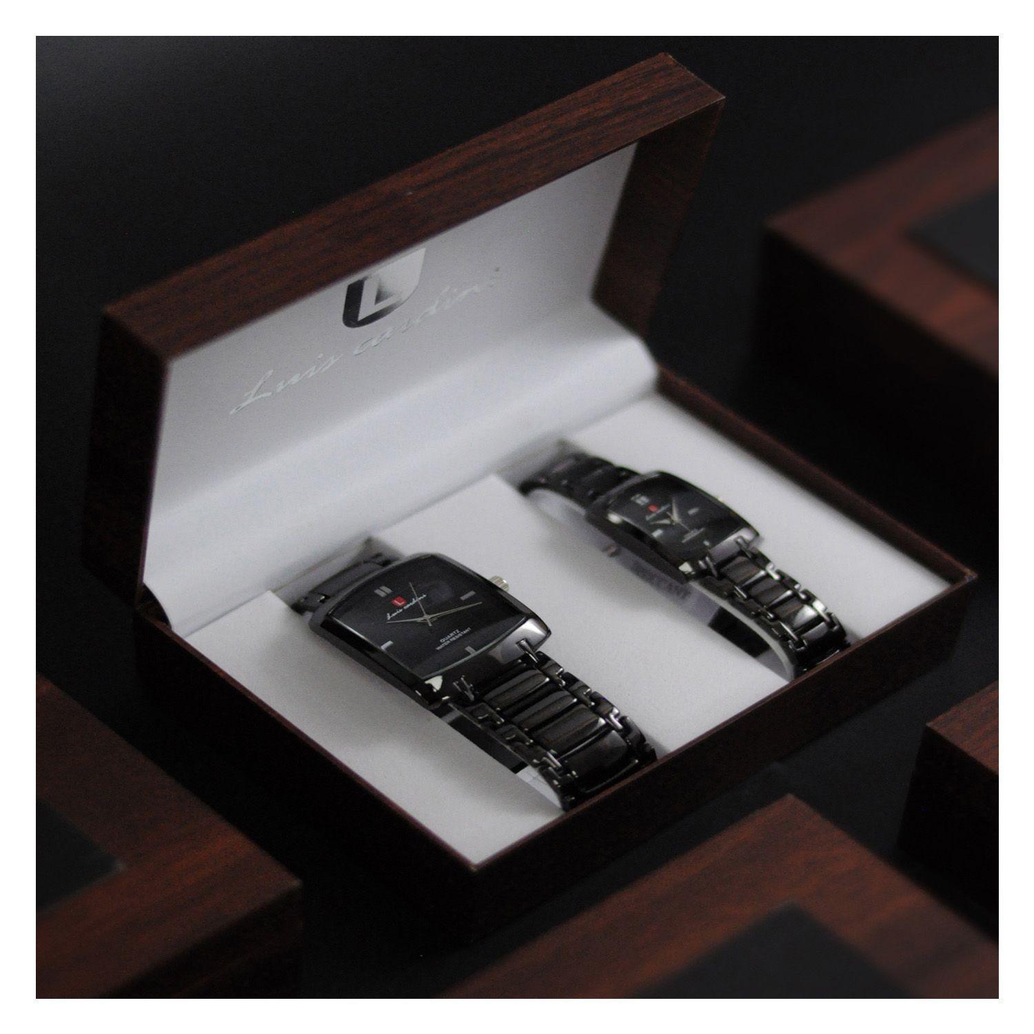 Set par de relojes Luis Cardini Mod 1776-NE-0