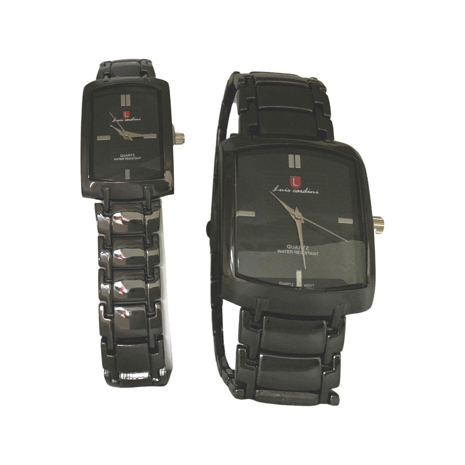 Set par de relojes Luis Cardini Mod 1776-NE-2