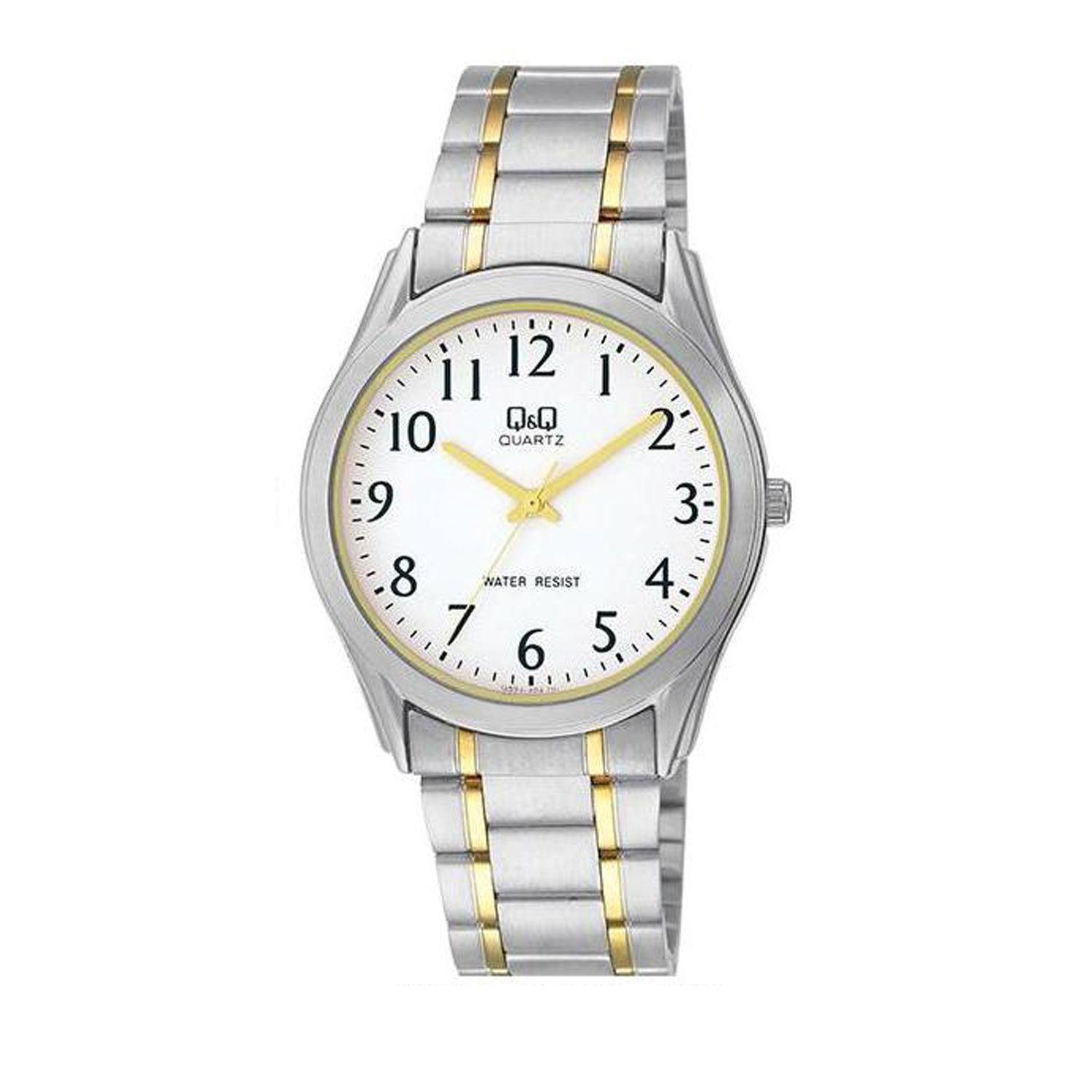 Reloj Q&Q de Hombre Plateado Analógico-1