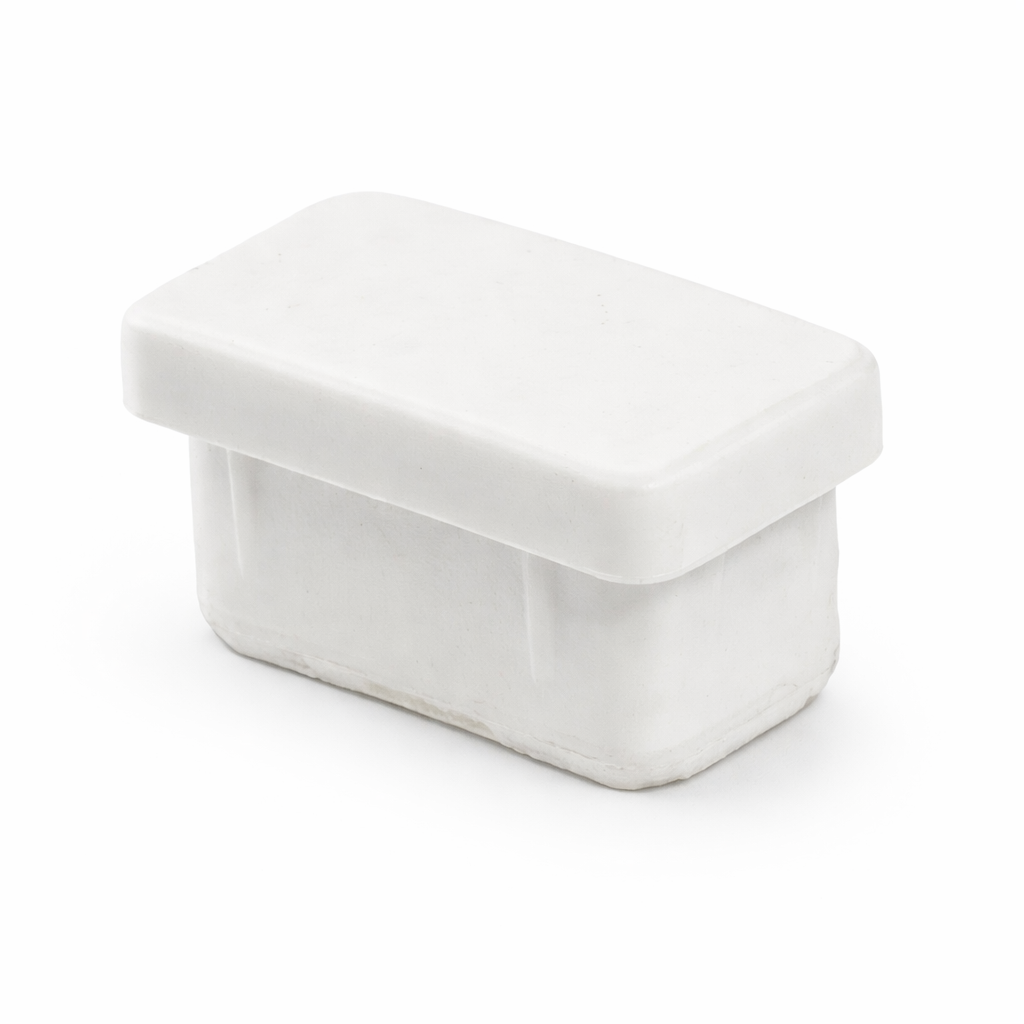 Regatón Plástico Rectangular 20x30 mm Blanco  -100 unidades-3