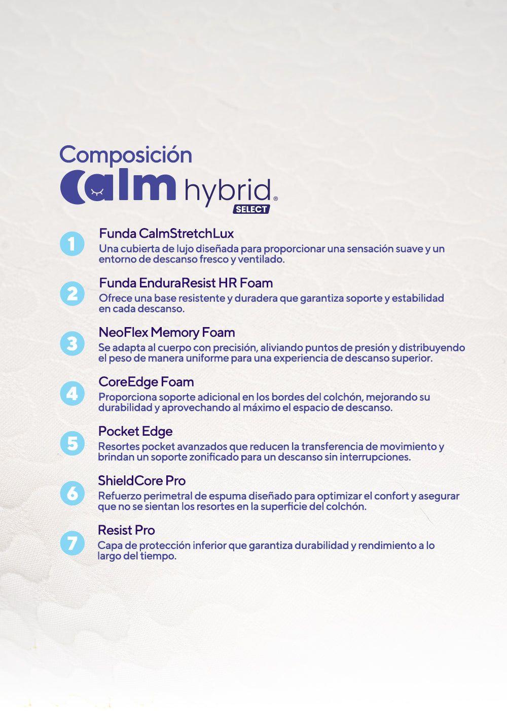 Colchón Calm Hybrid Select 2 Plazas-2