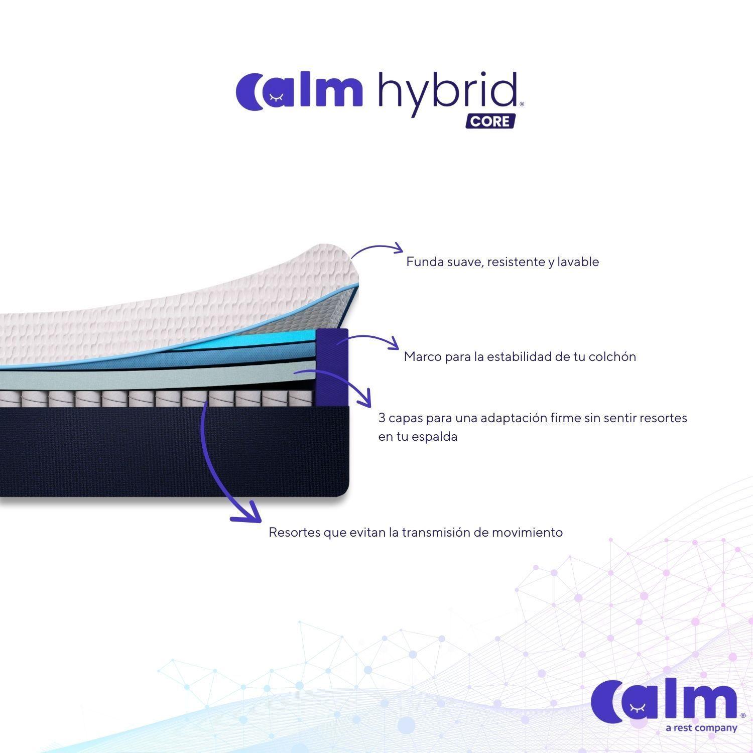 Colchón Calm Hybrid Core 2 Plazas-1