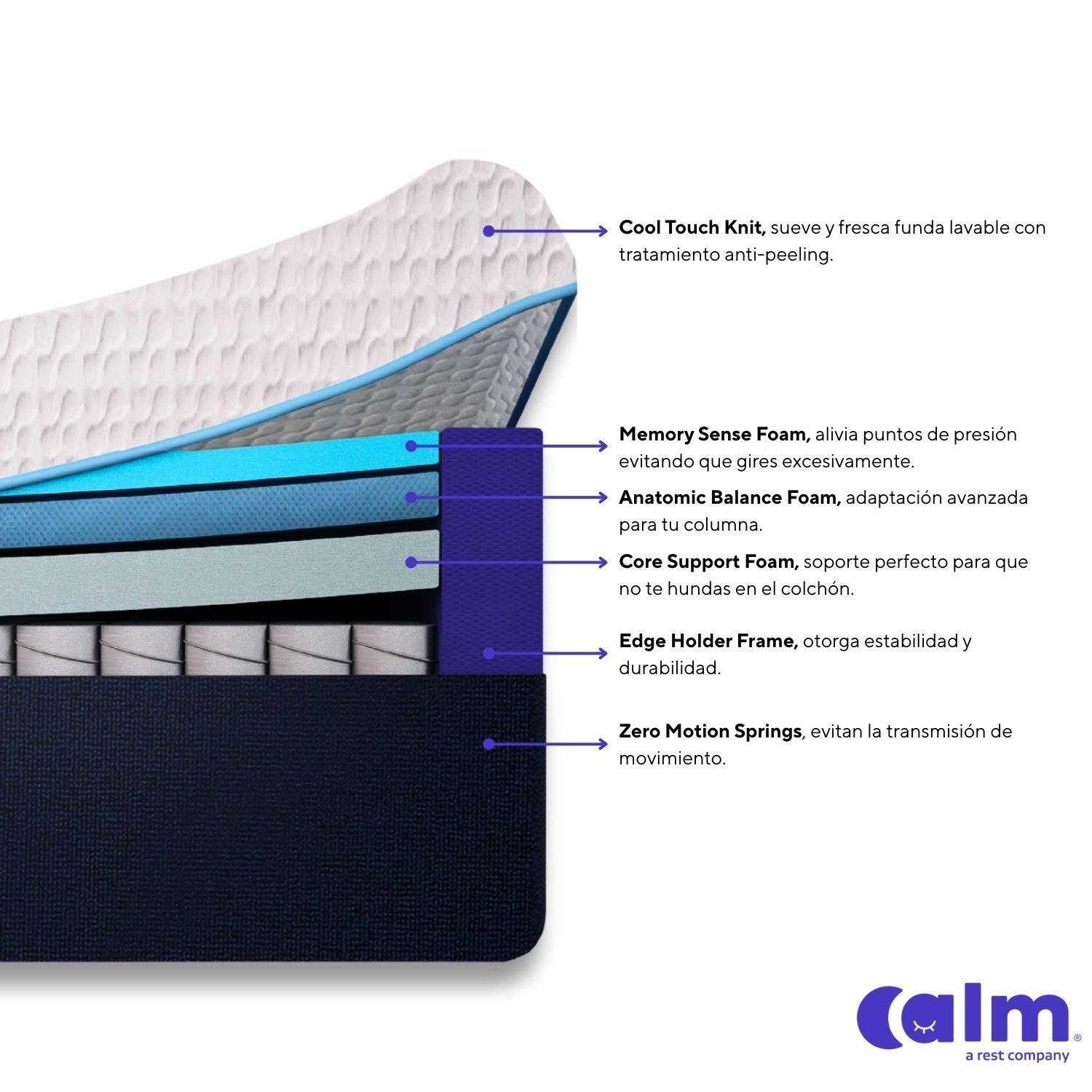 Colchón Calm Hybrid Core 2 Plazas-5