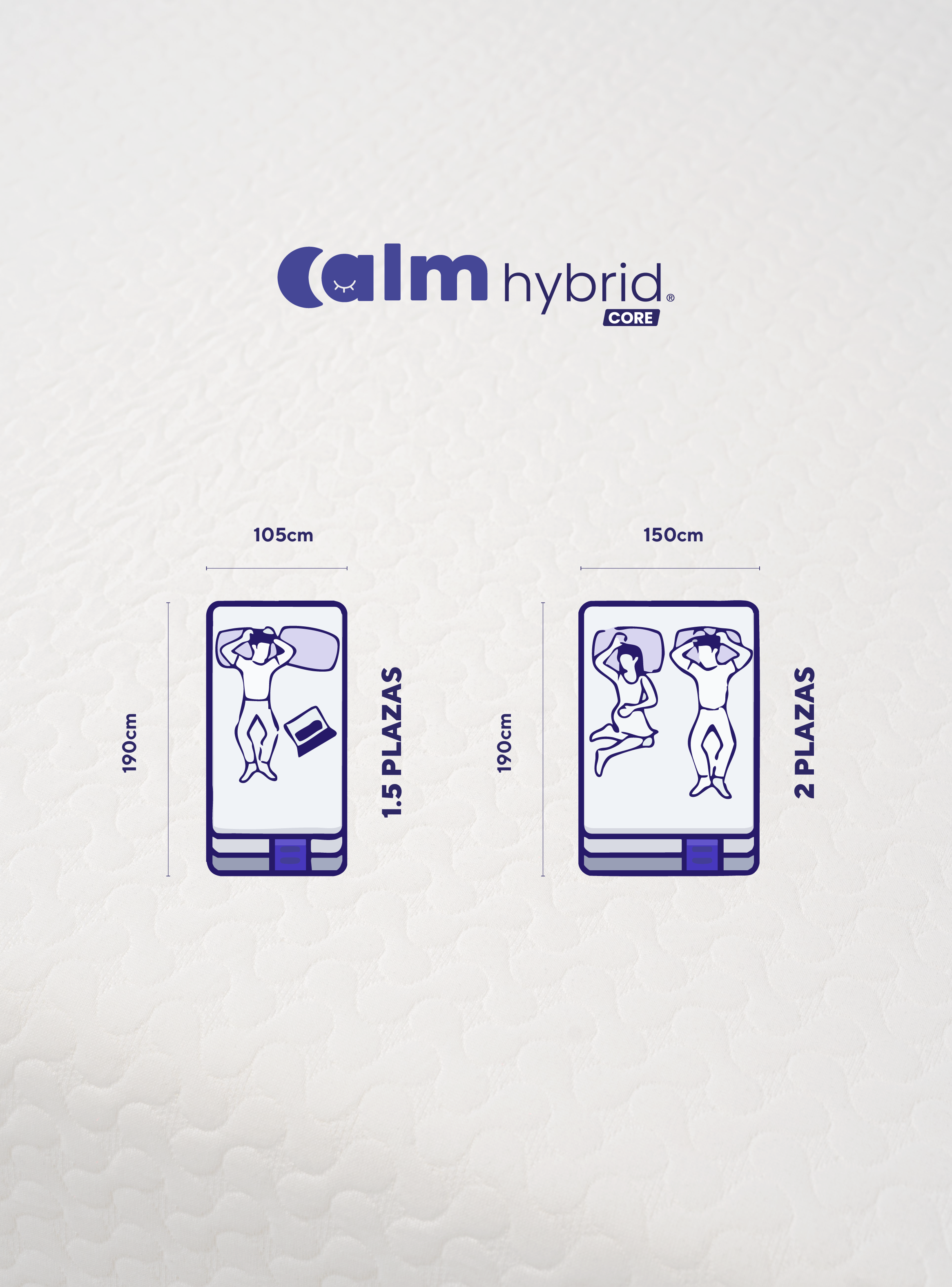 Colchón Calm Hybrid Core 1.5 Plazas-4