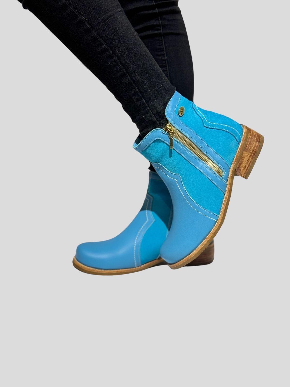 Botin Bea Turquesa Exotica-1