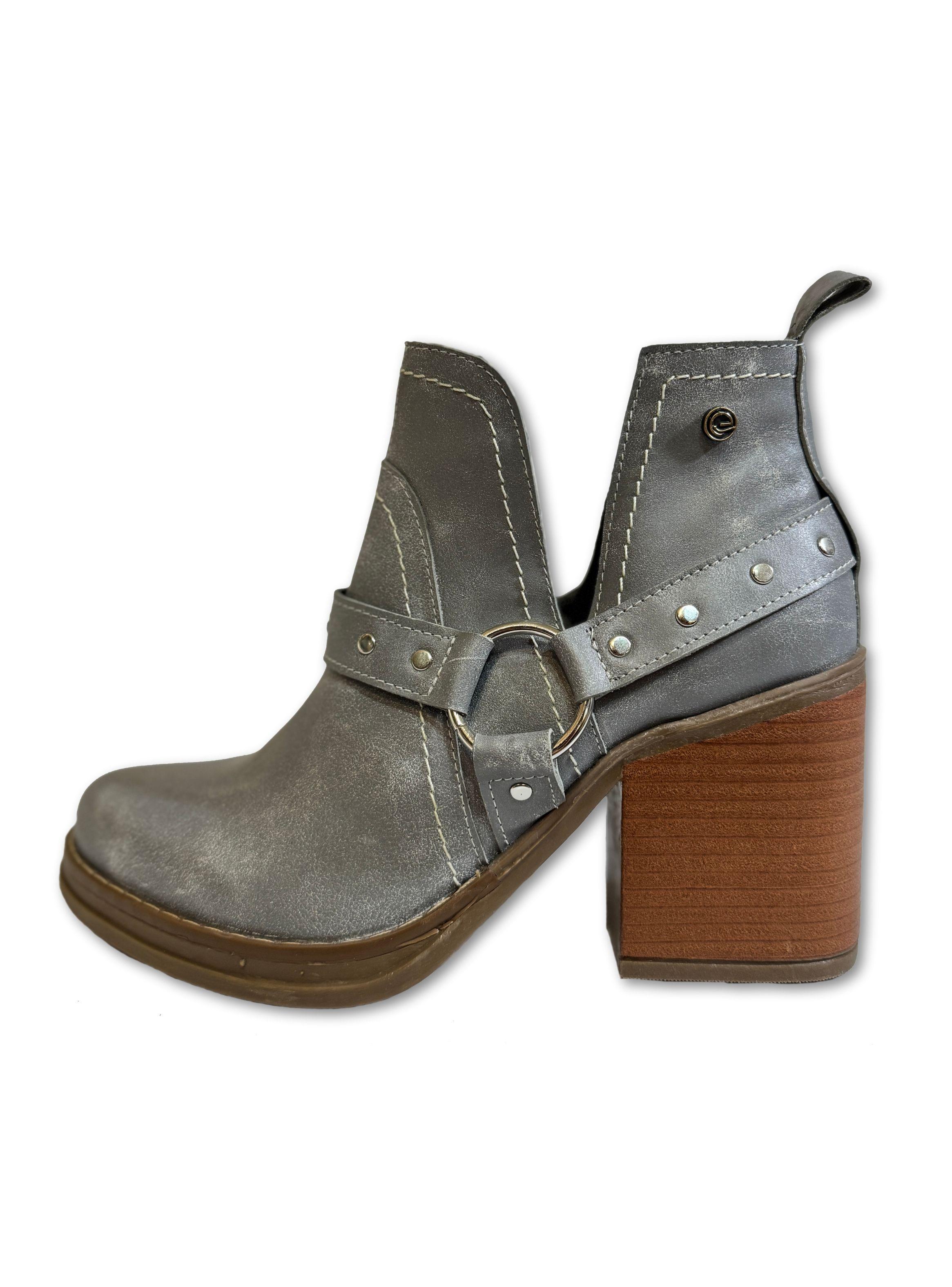 Botín Clarisa Gris Exotica-0