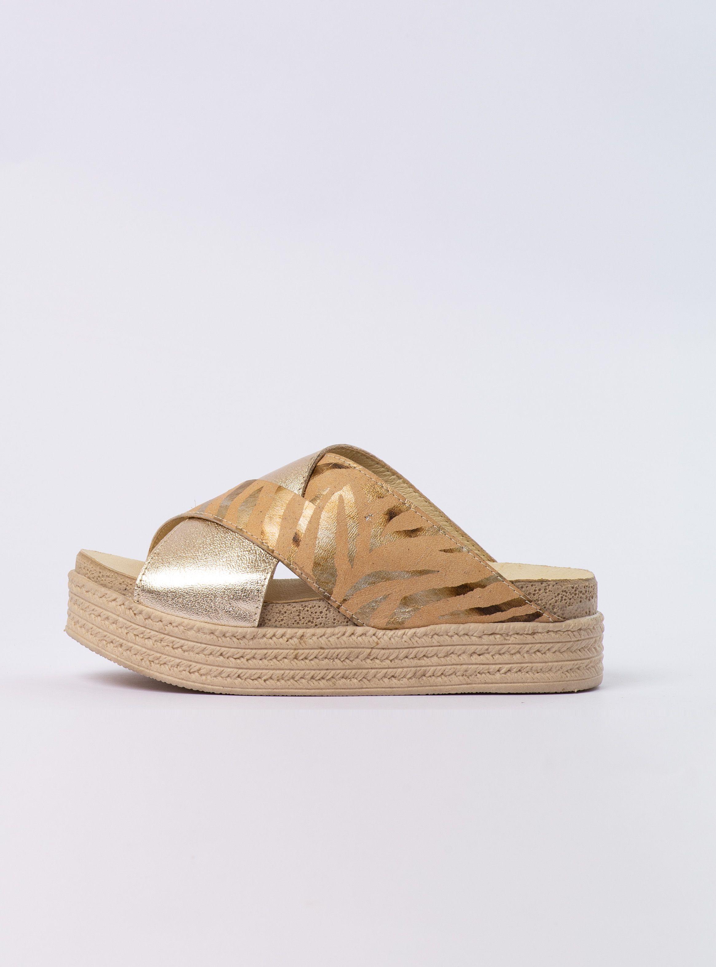 Sandalia Damaris Dorado Cebra Dorado Exotica-4