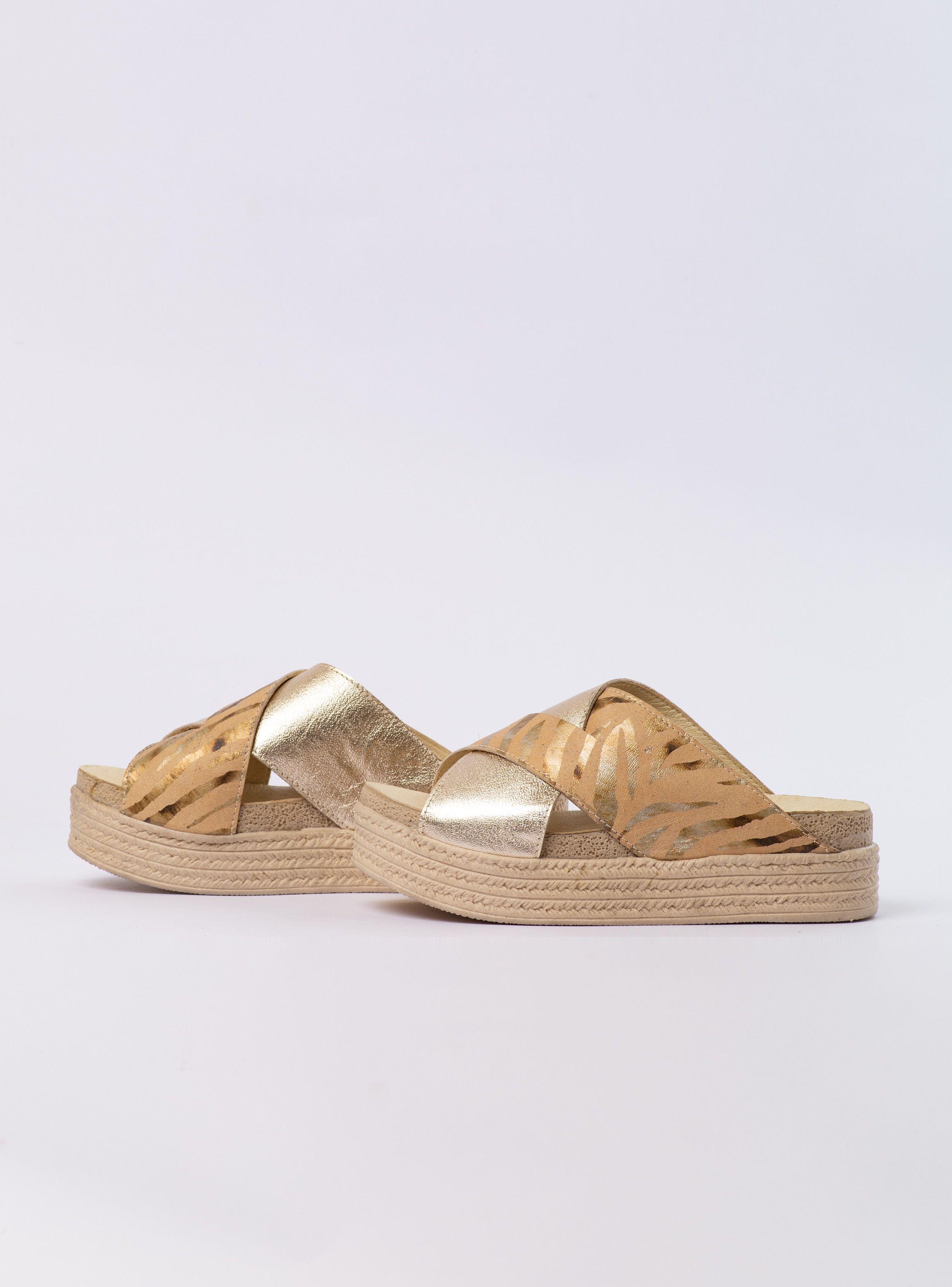 Sandalia Damaris Dorado Cebra Dorado Exotica-5