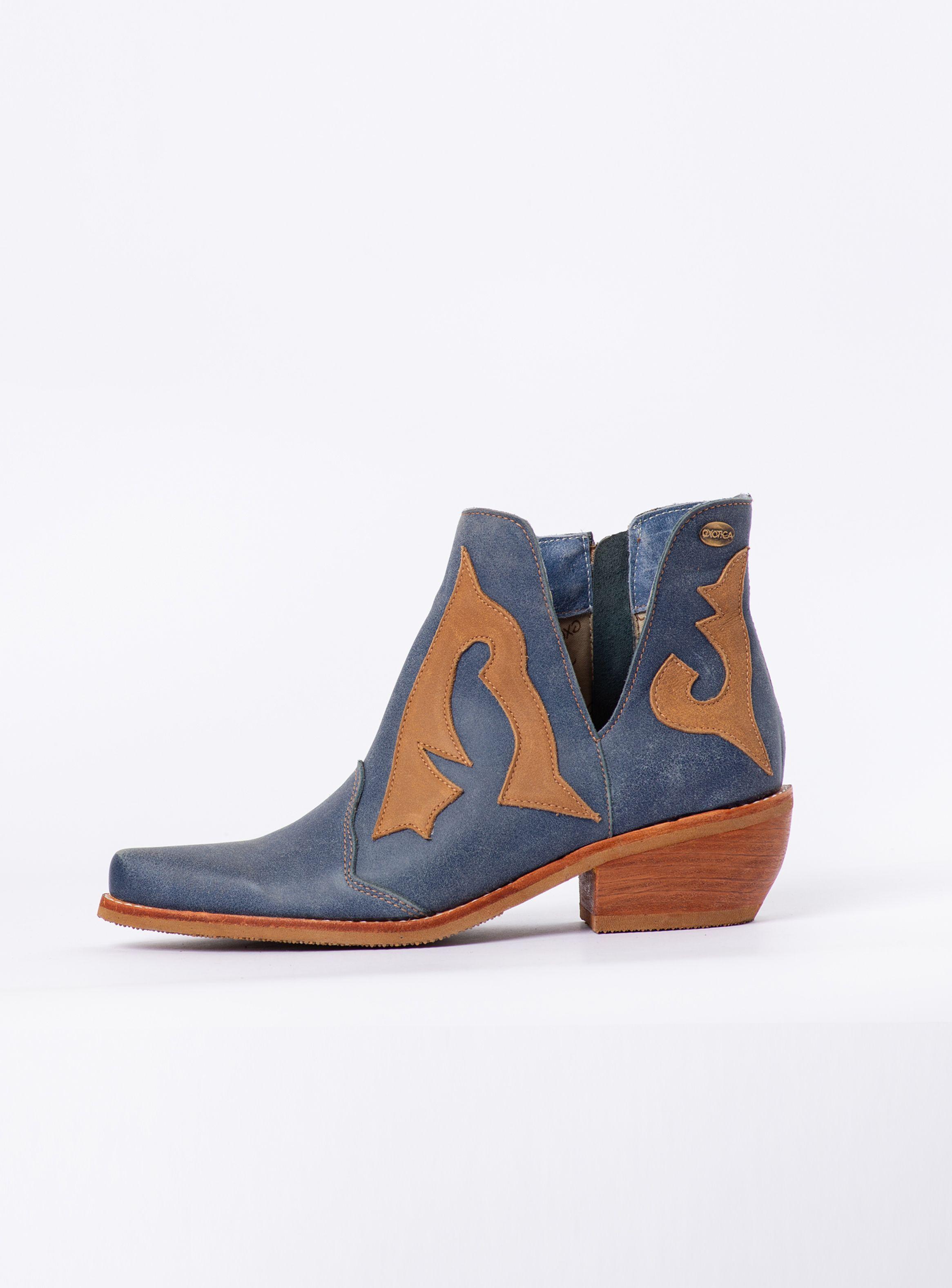 Botin Billy Azul Canela Exotica-2