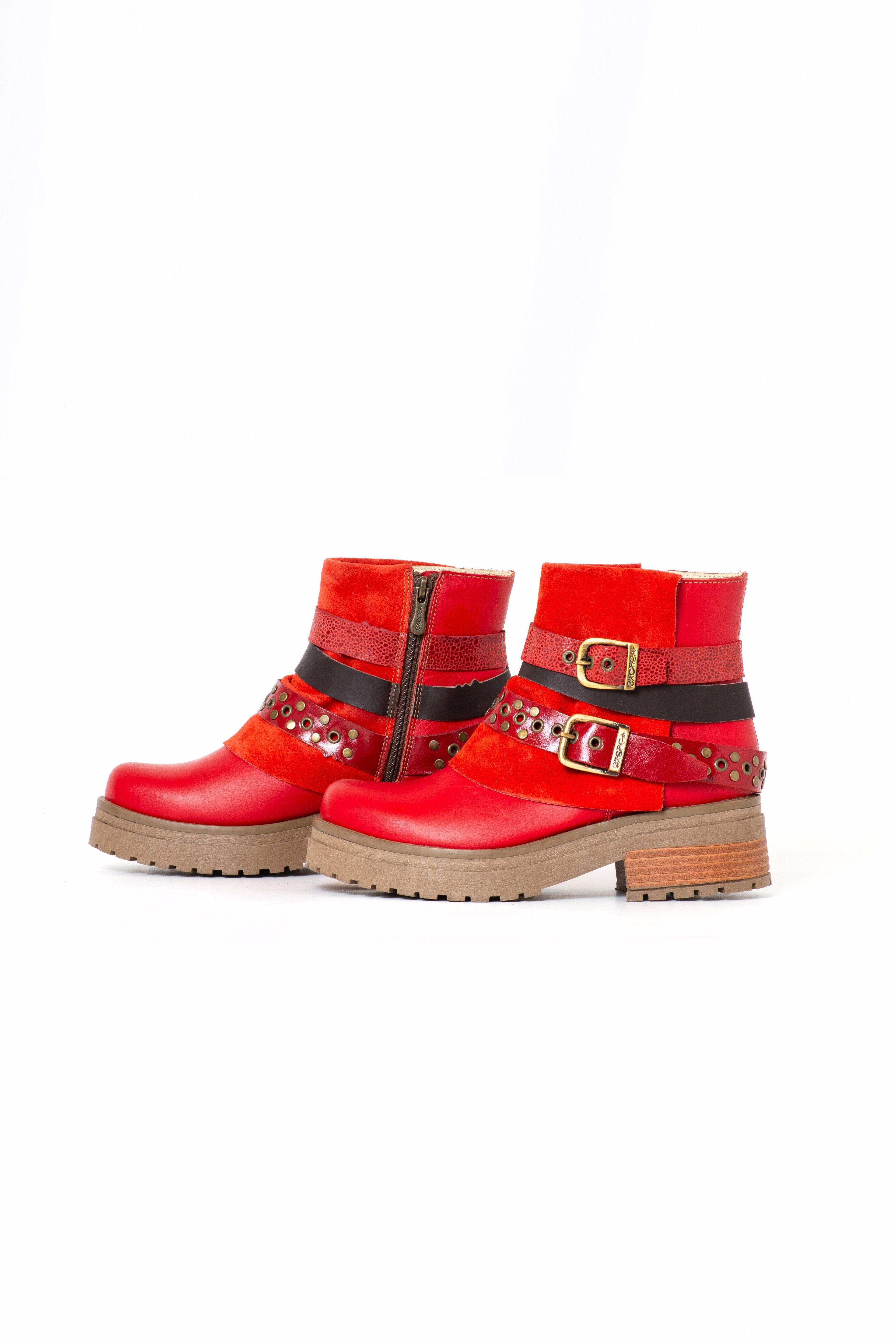 Botin Kiki Rojo Exotica-2