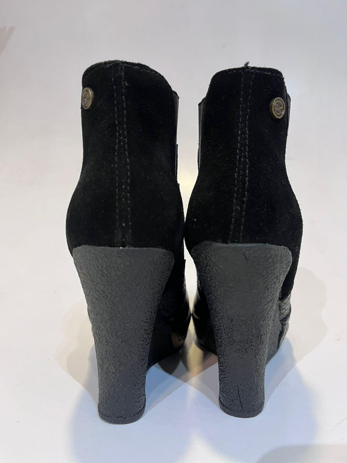 Botín Tamara Negro Exotica-2