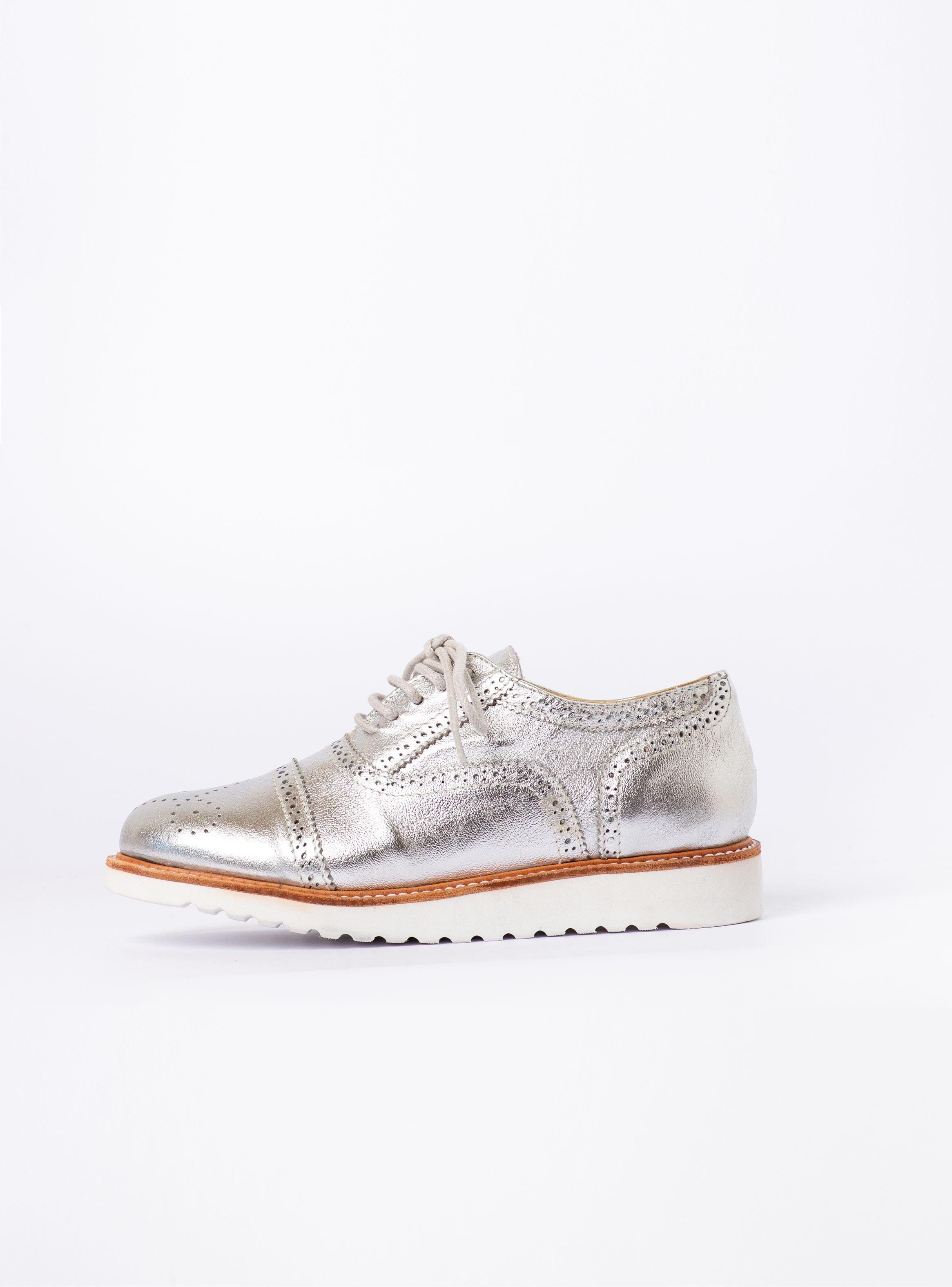 Zapato Cleo Plateado Exotica-3