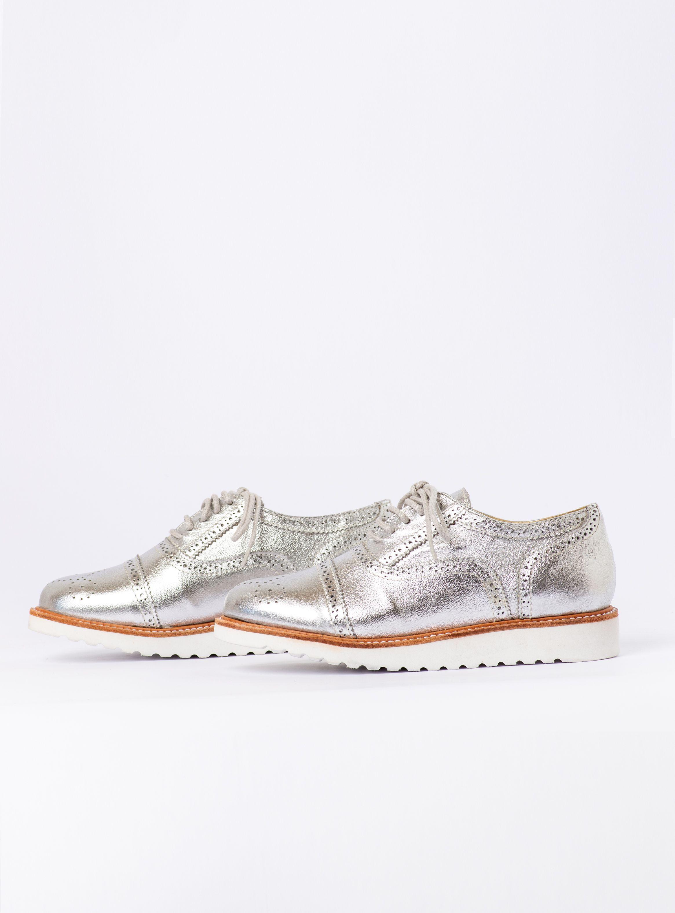 Zapato Cleo Plateado Exotica-4