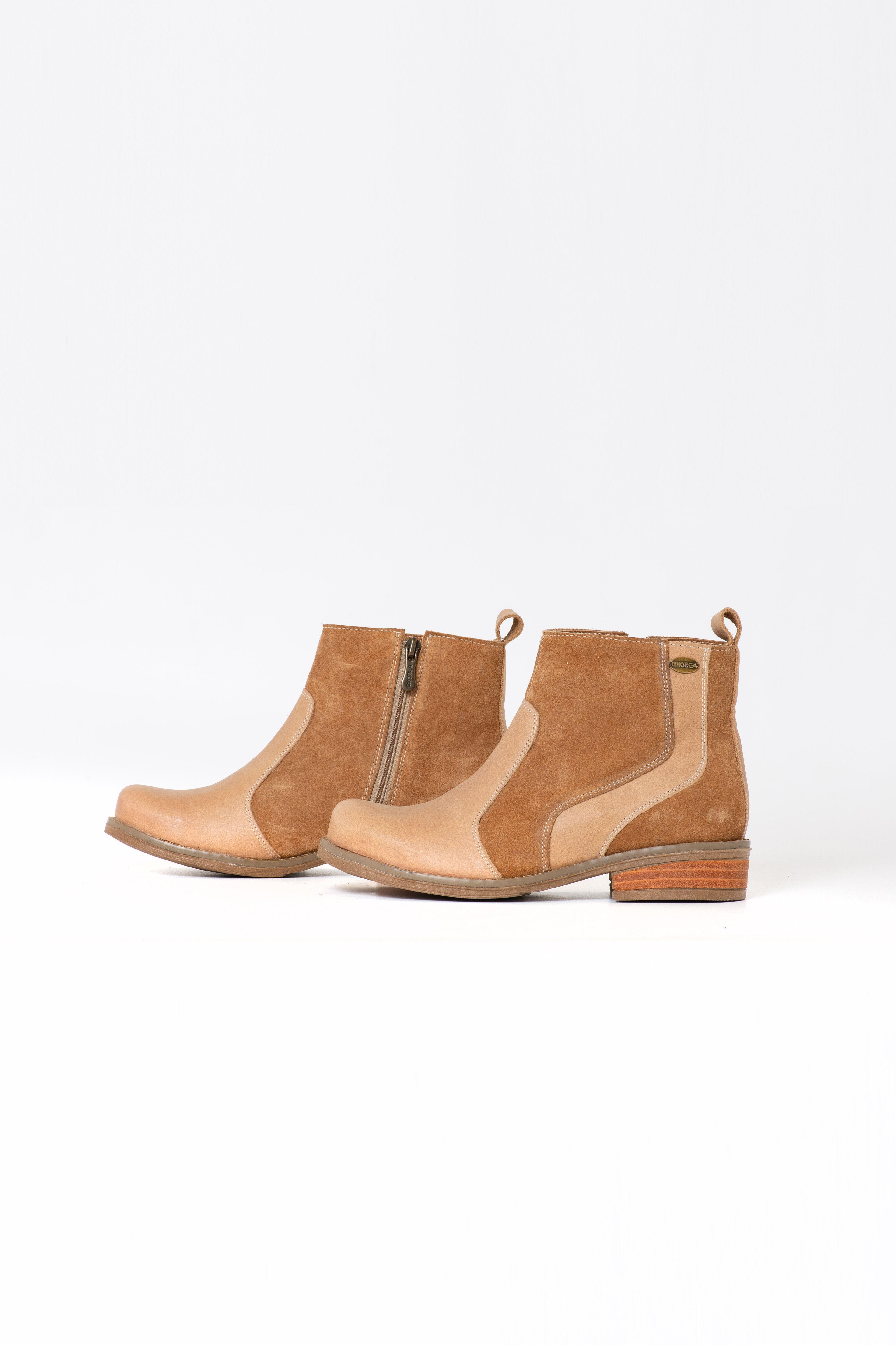 Botin Tini Beige Toffe Exotica-2