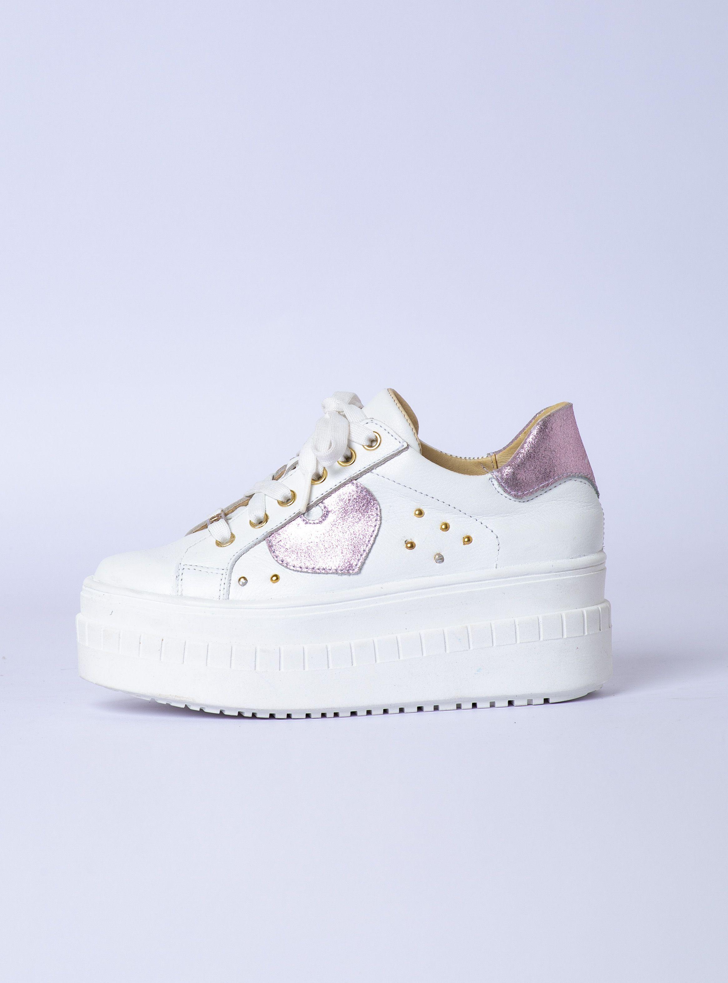 Zapatilla Harty Blanco Rosa Exotica-4