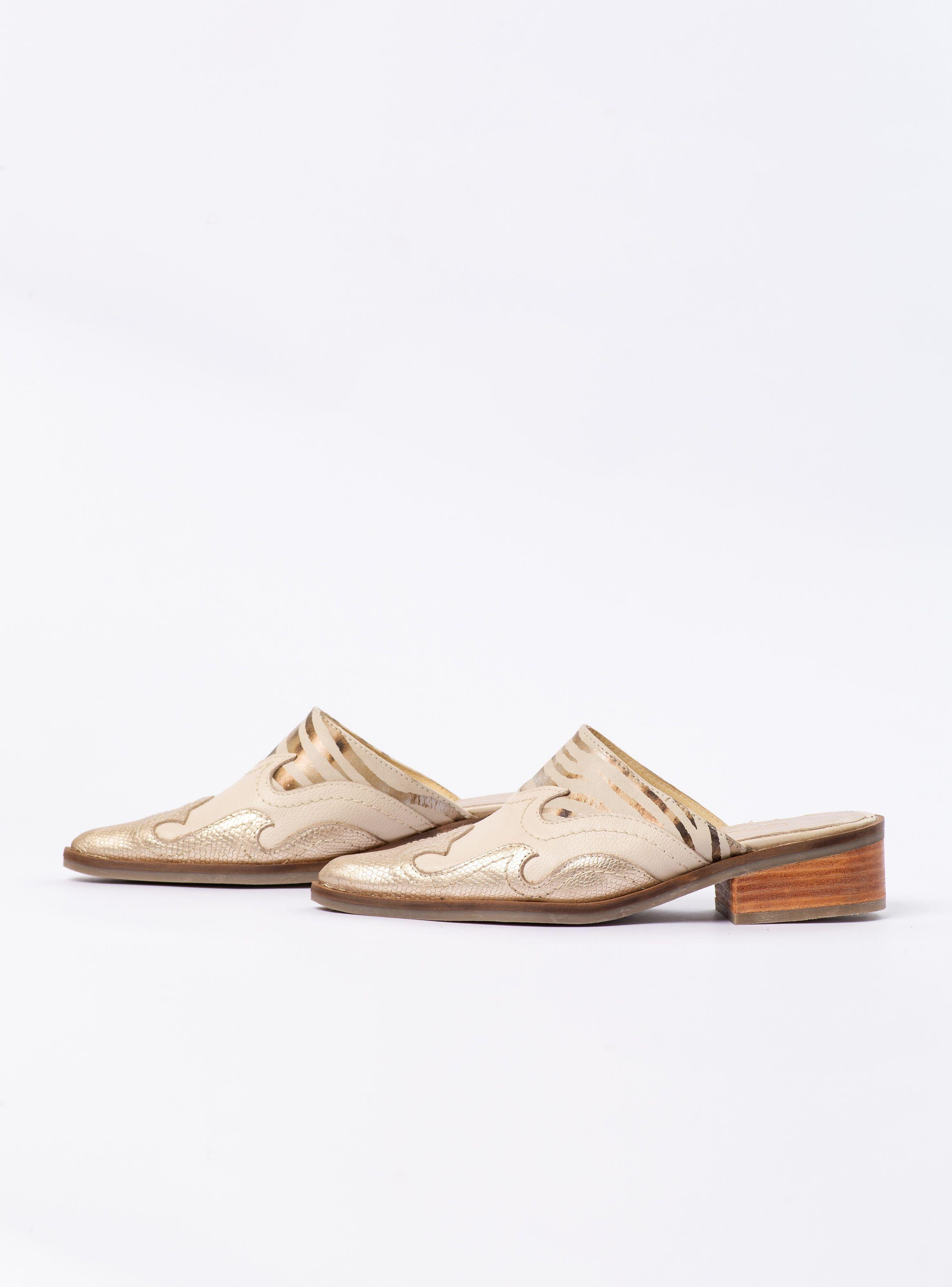 Puntilla Silvi Dorado Marfil Cebra Dor Exotica-5