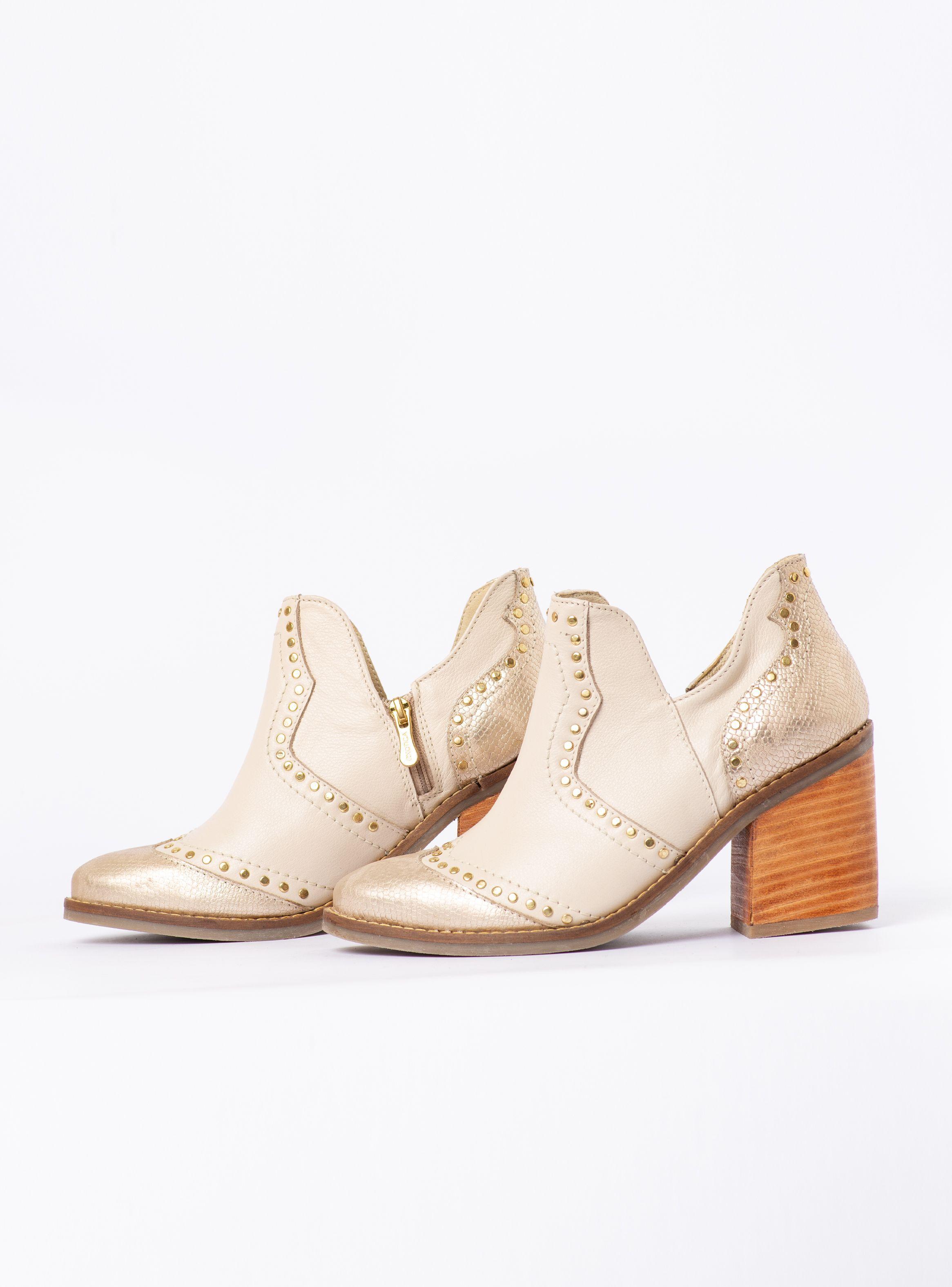 Botin Esmeralda Marfil Dorado Exotica-5